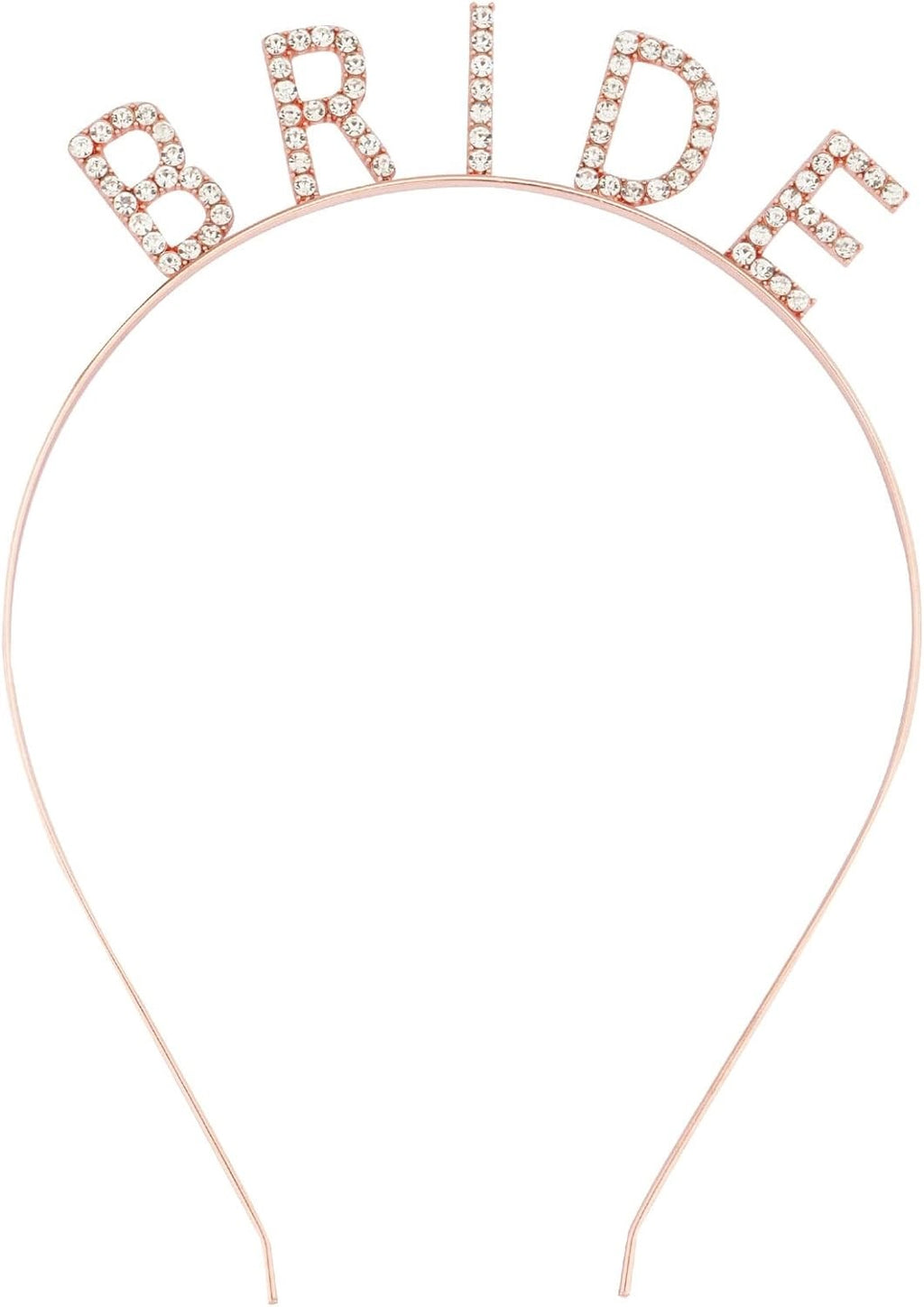 Mey İthalat® Rose Gold Renk Bekarlığa Veda Kristal Taş Bride Tacı İthal 16x10 cm