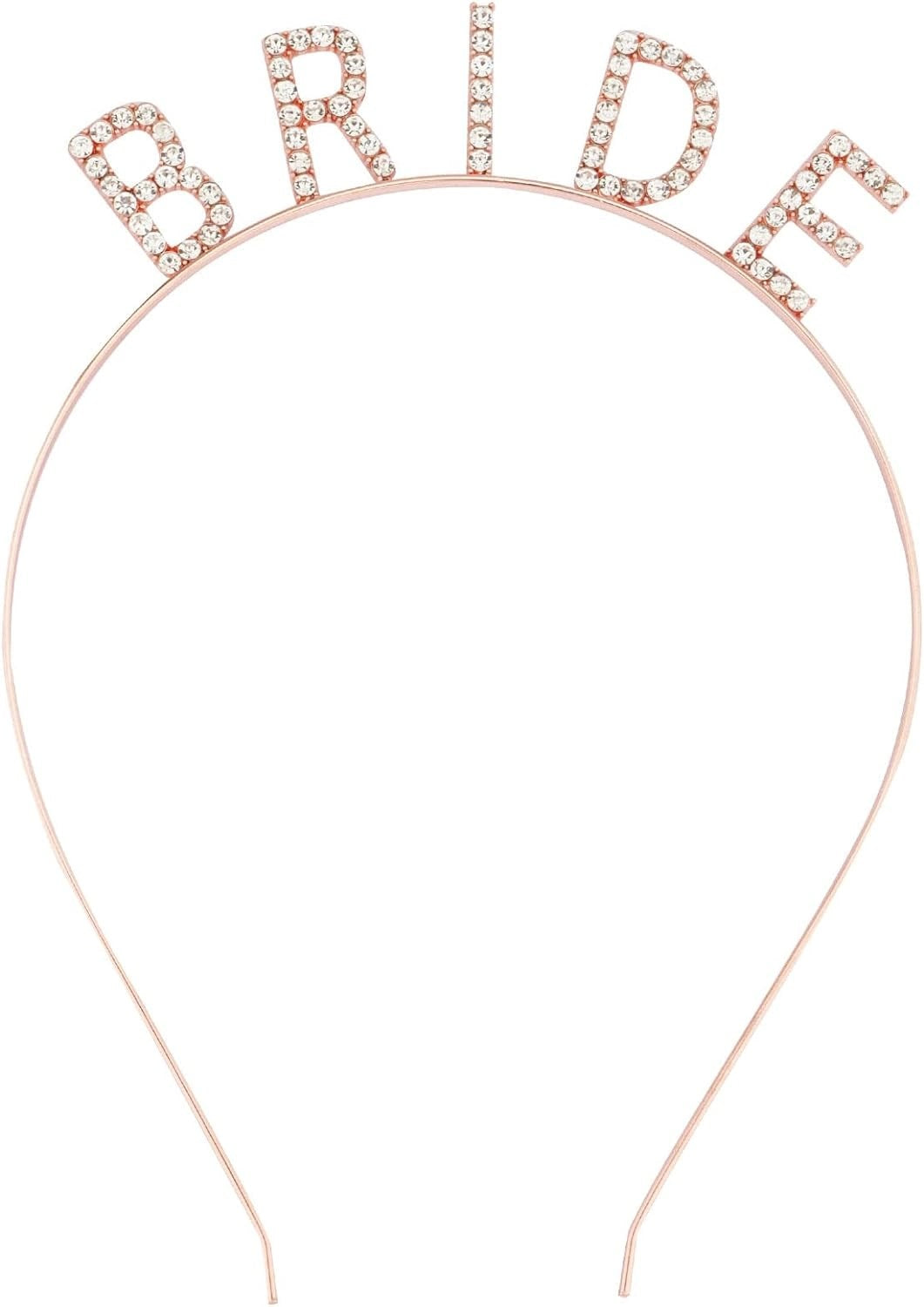 Mey İthalat® Rose Gold Renk Bekarlığa Veda Kristal Taş Bride Tacı İthal 16x10 cm