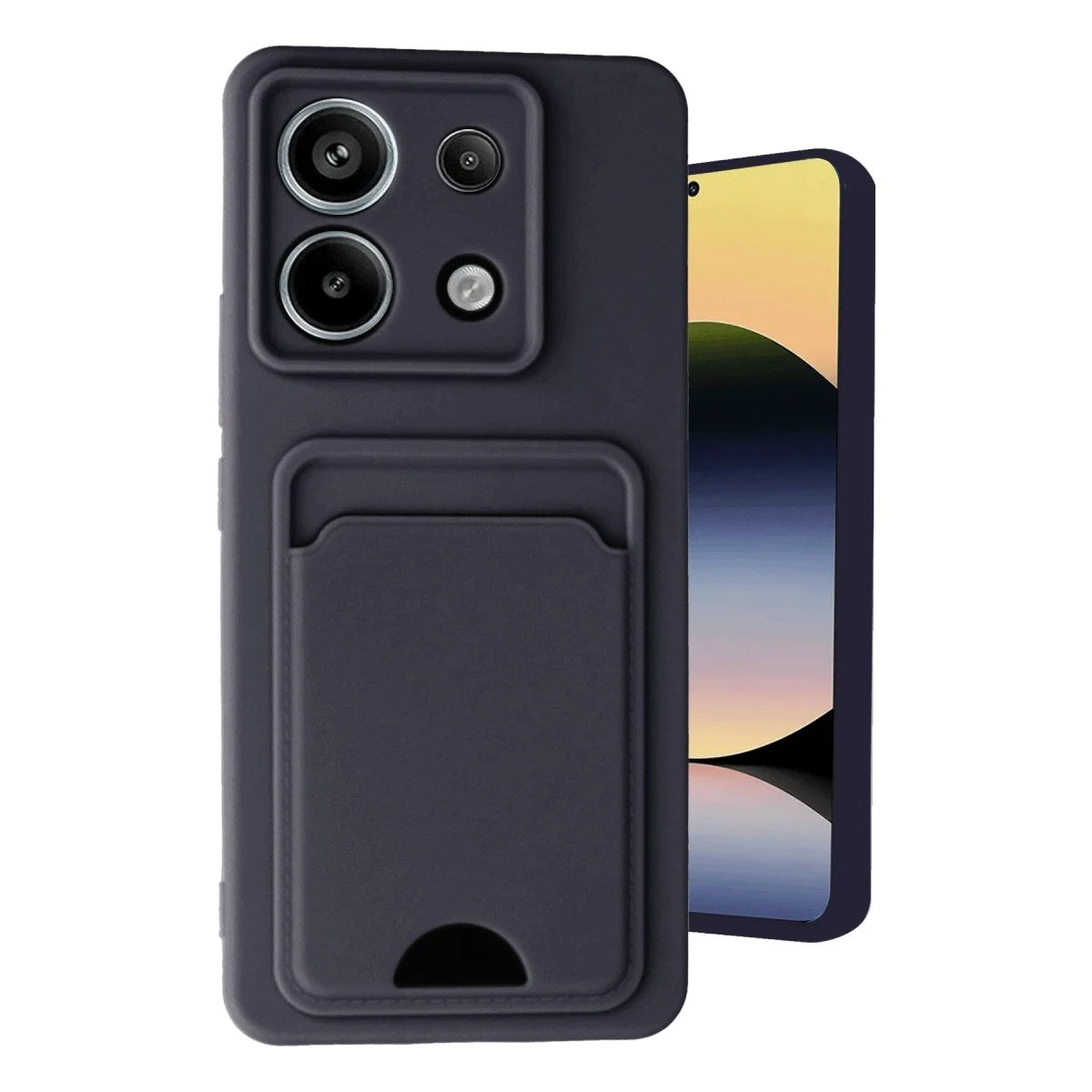 Mey İthalat® Redmi Note 13 Pro 5G Kılıf Kelvin Kartvizitli Silikon - Siyah