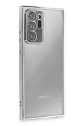 Mey İthalat® Samsung Galaxy Note 20 Ultra Kılıf Lensli Silikon - Gümüş