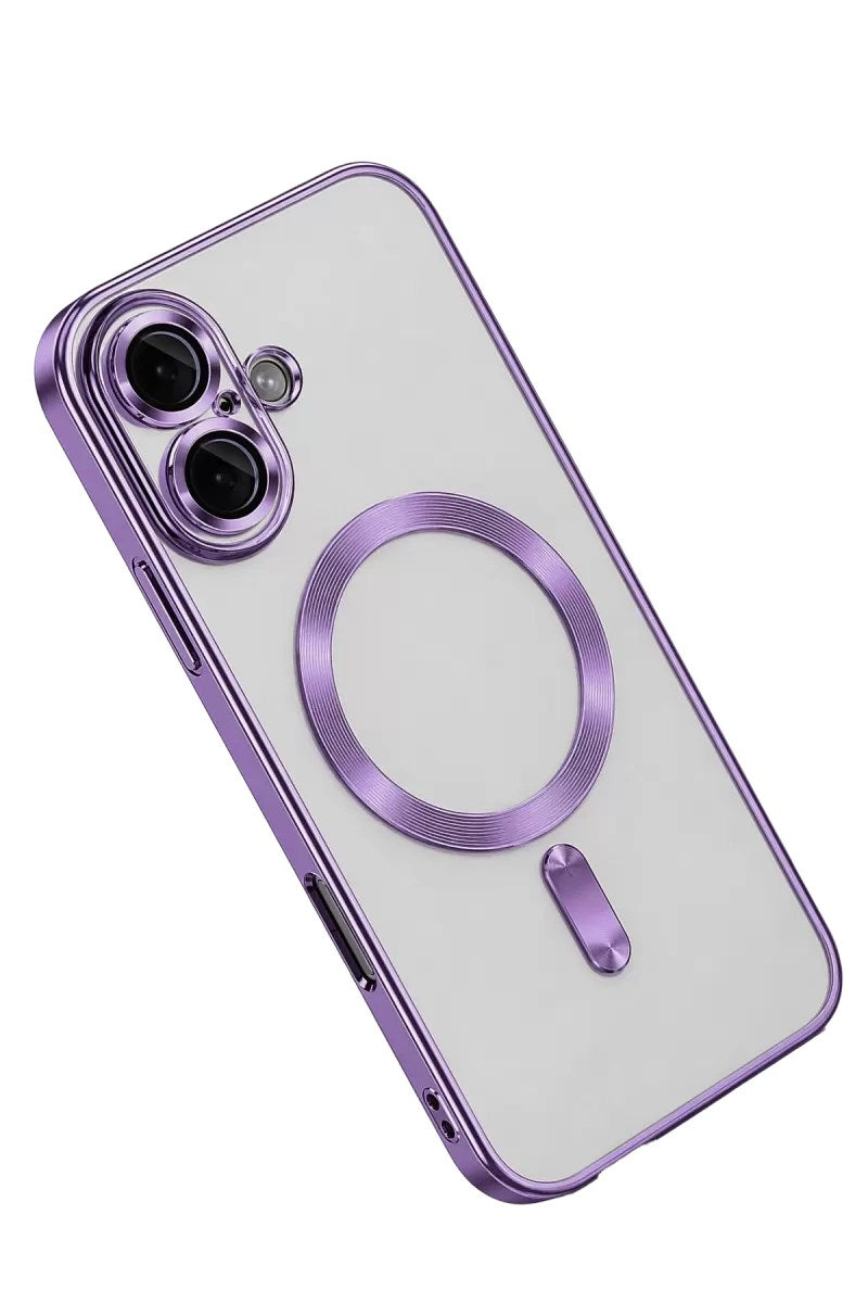 Mey İthalat® iPhone 16 Kılıf Kross Magneticsafe Kapak - Mor