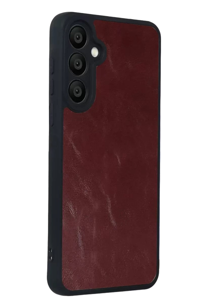 Mey İthalat® Samsung Galaxy A57 5G Aras Deri Kapak - Bordo