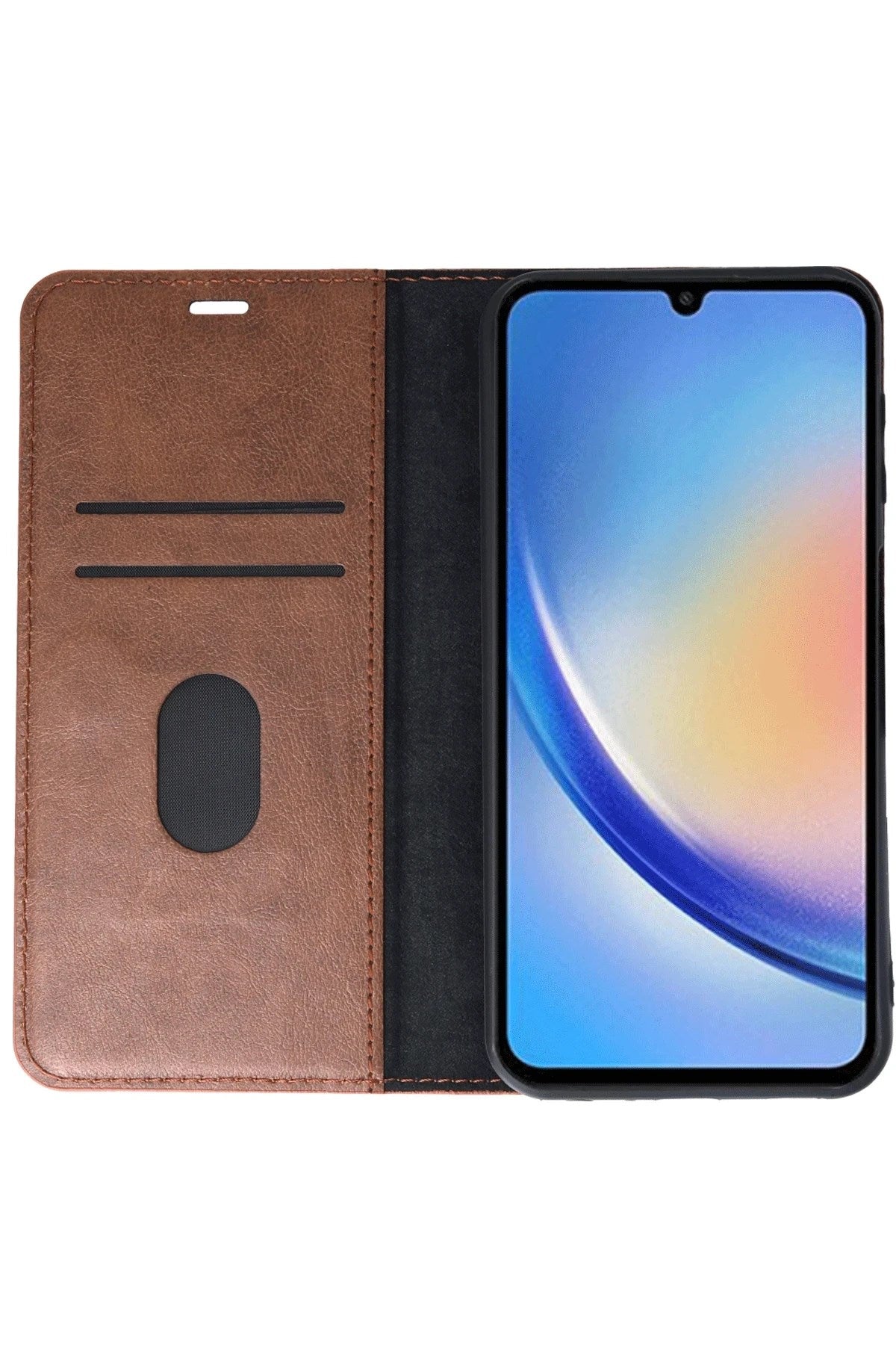 Mey İthalat® Samsung Galaxy A24 4G Kılıf Trend S Plus Kapaklı Kılıf - Taba