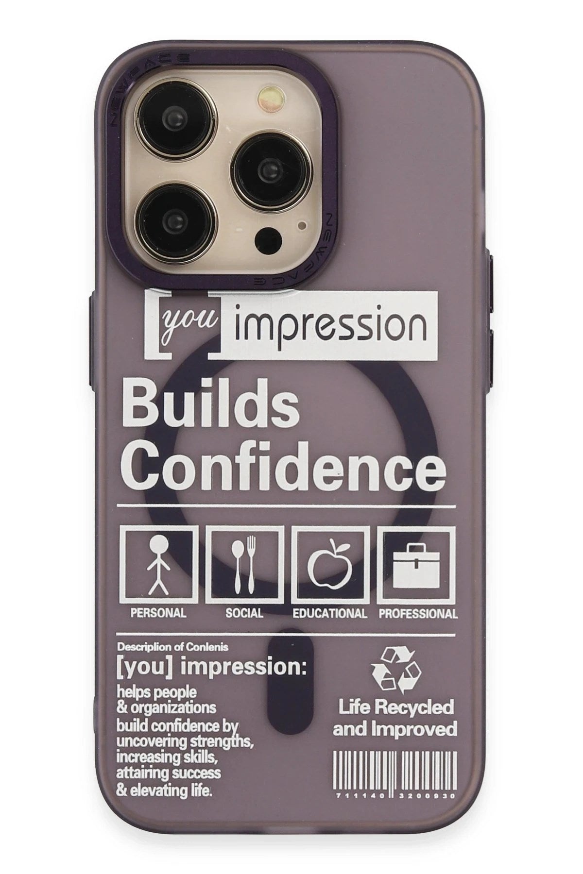 Mey İthalat® iPhone 14 Pro Kılıf Apollo Magneticsafe Desenli Kapak - Apollo Mor - 6
