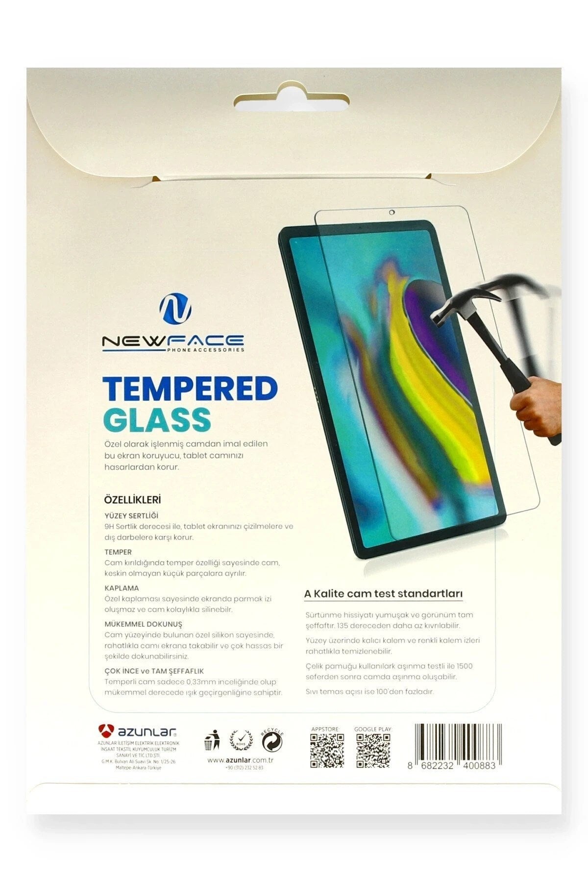 Mey İthalat® Samsung Galaxy X810 Tab S9 Plus 12.4 Tablet Cam Ekran Koruyucu