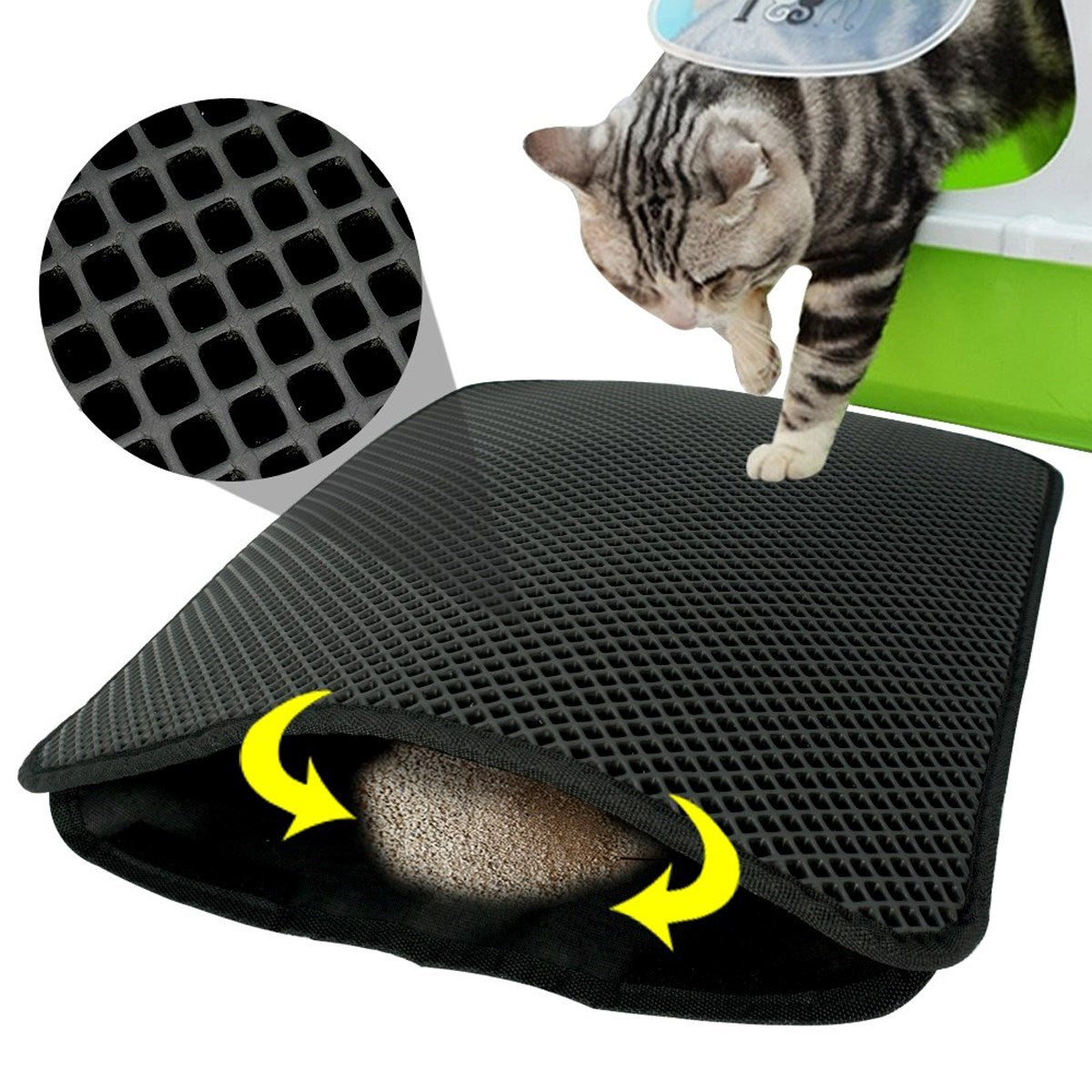 Kedi Tuvalet Önü Kum Toplayıcı Temizleyici Elekli Paspas