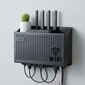 Duvar Tipi Wi-Fi Modem Saklama Kutusu(Siyah) – Kablo Düzenleyici Router Raf Organizer