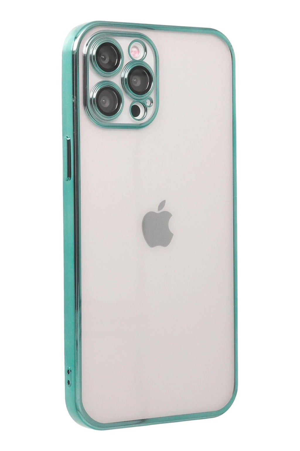Mey İthalat® iPhone 12 Pro Max Kılıf Lensli Silikon - Yeşil