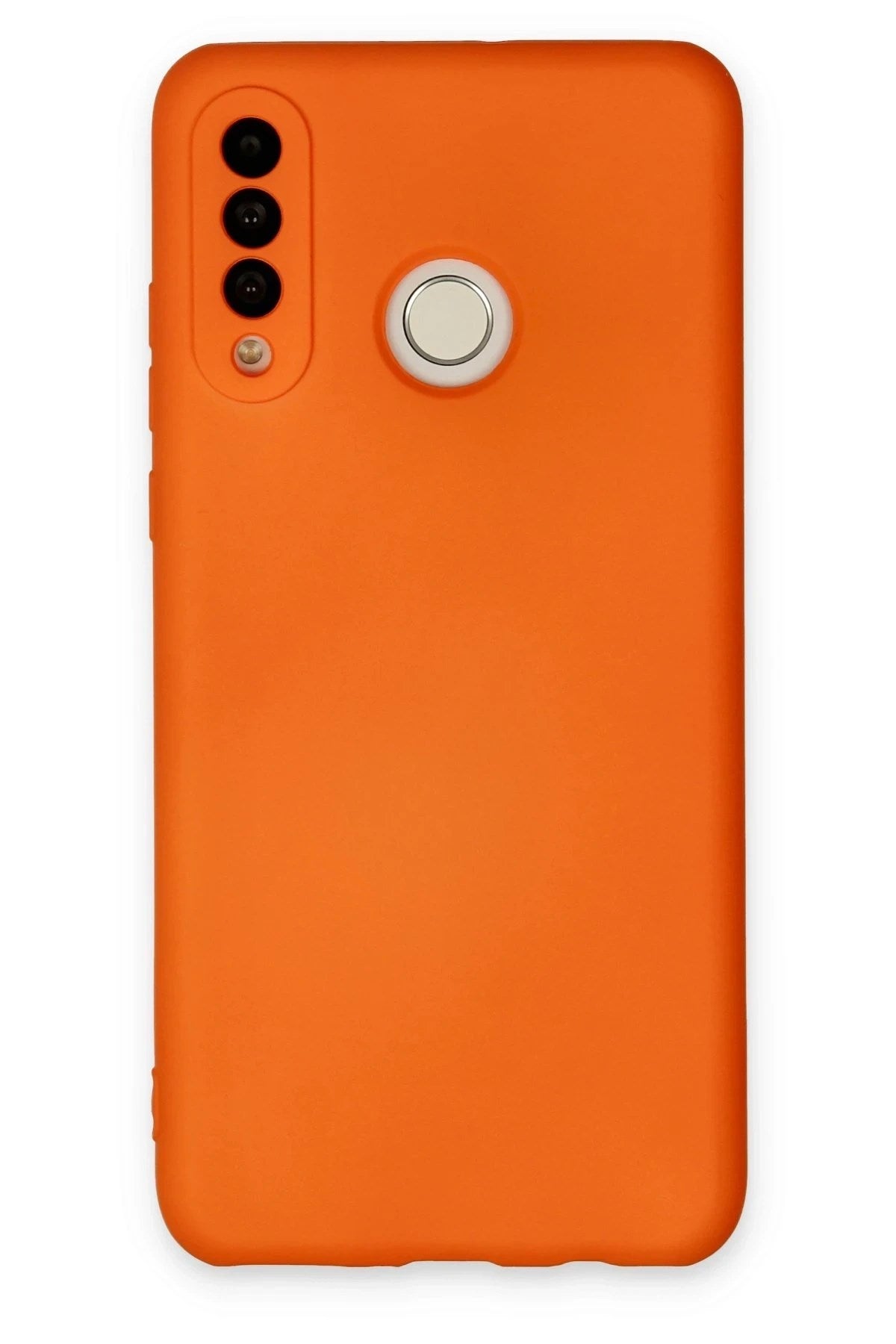 Mey İthalat® Huawei P30 Lite Kılıf Nano içi Kadife Silikon - Turuncu