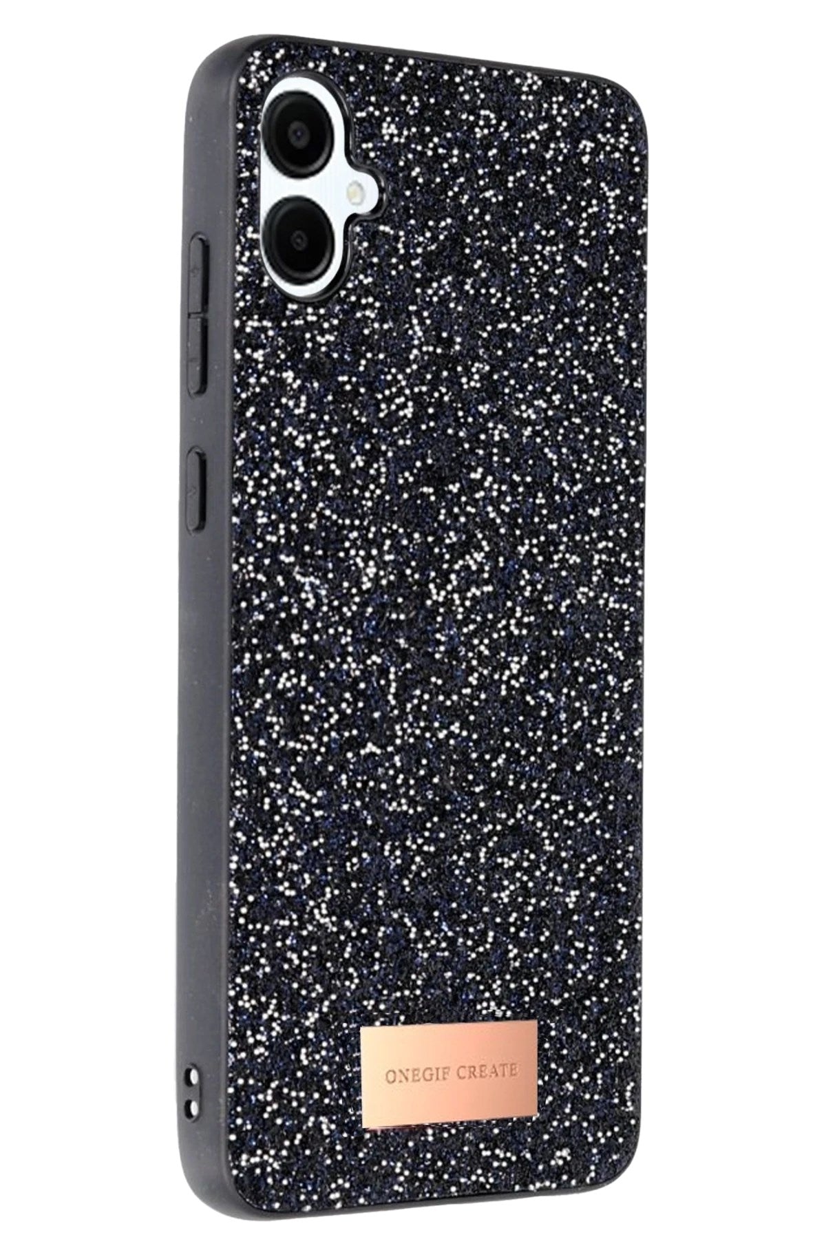 Mey İthalat® Samsung Galaxy A06 Bright Simli Kapak - Siyah
