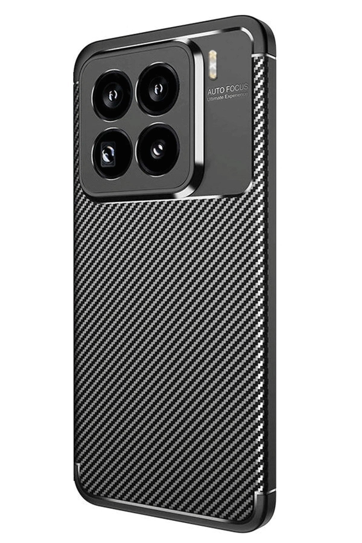 Mey İthalat® Mi 15 Pro Kılıf Auto Focus Karbon Kapak - Siyah