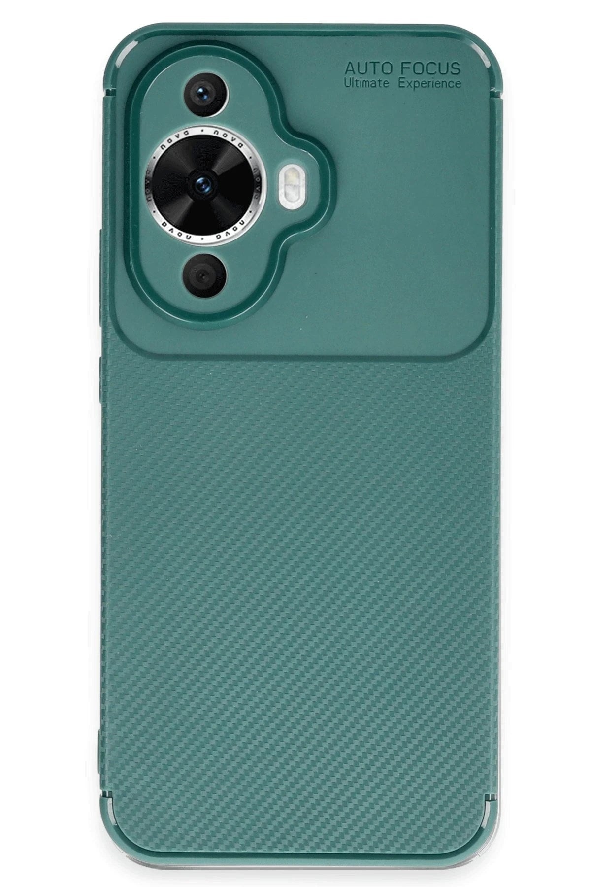 Mey İthalat® Huawei Nova 12S Kılıf Auto Focus Karbon Kapak - Koyu Yeşil