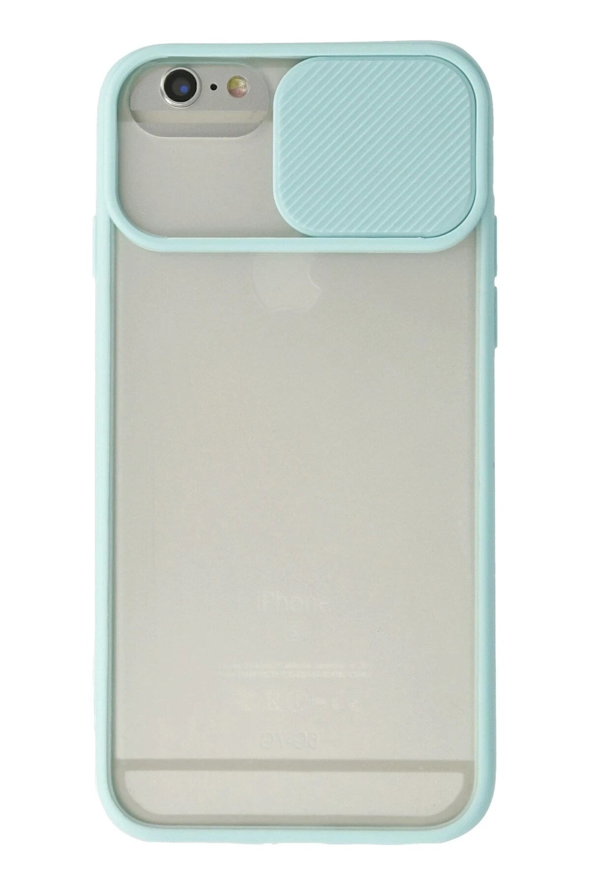 Mey İthalat® iPhone 6 Kılıf Palm Buzlu Kamera Sürgülü Silikon - Turkuaz