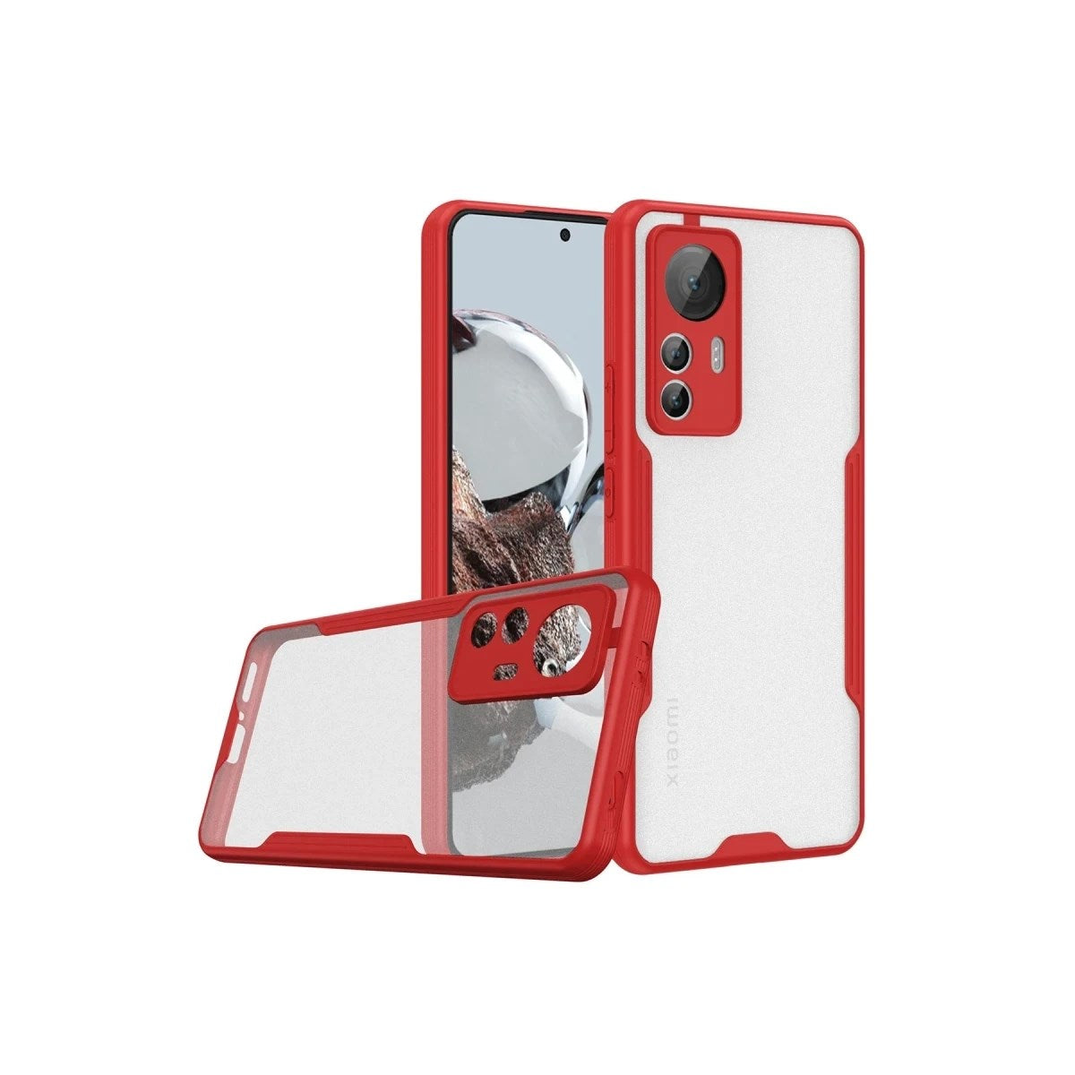 Mey İthalat® Mi 12T Kılıf Platin Silikon - Kırmızı