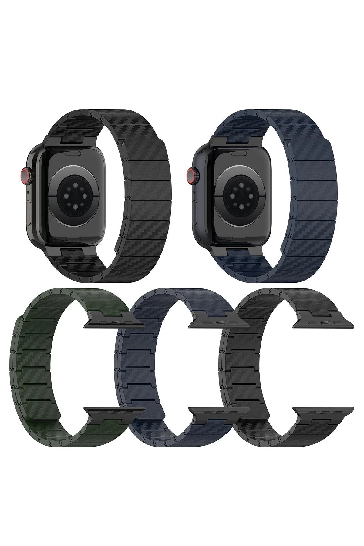 Mey İthalat® Watch 45mm Carbon Steel Kordon - Lacivert