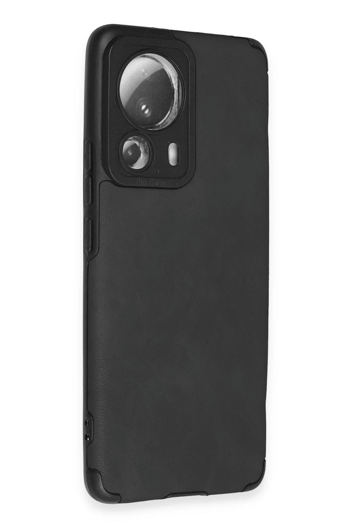 Mey İthalat® Mi 13 Lite Kılıf Loop Deri Silikon - Siyah