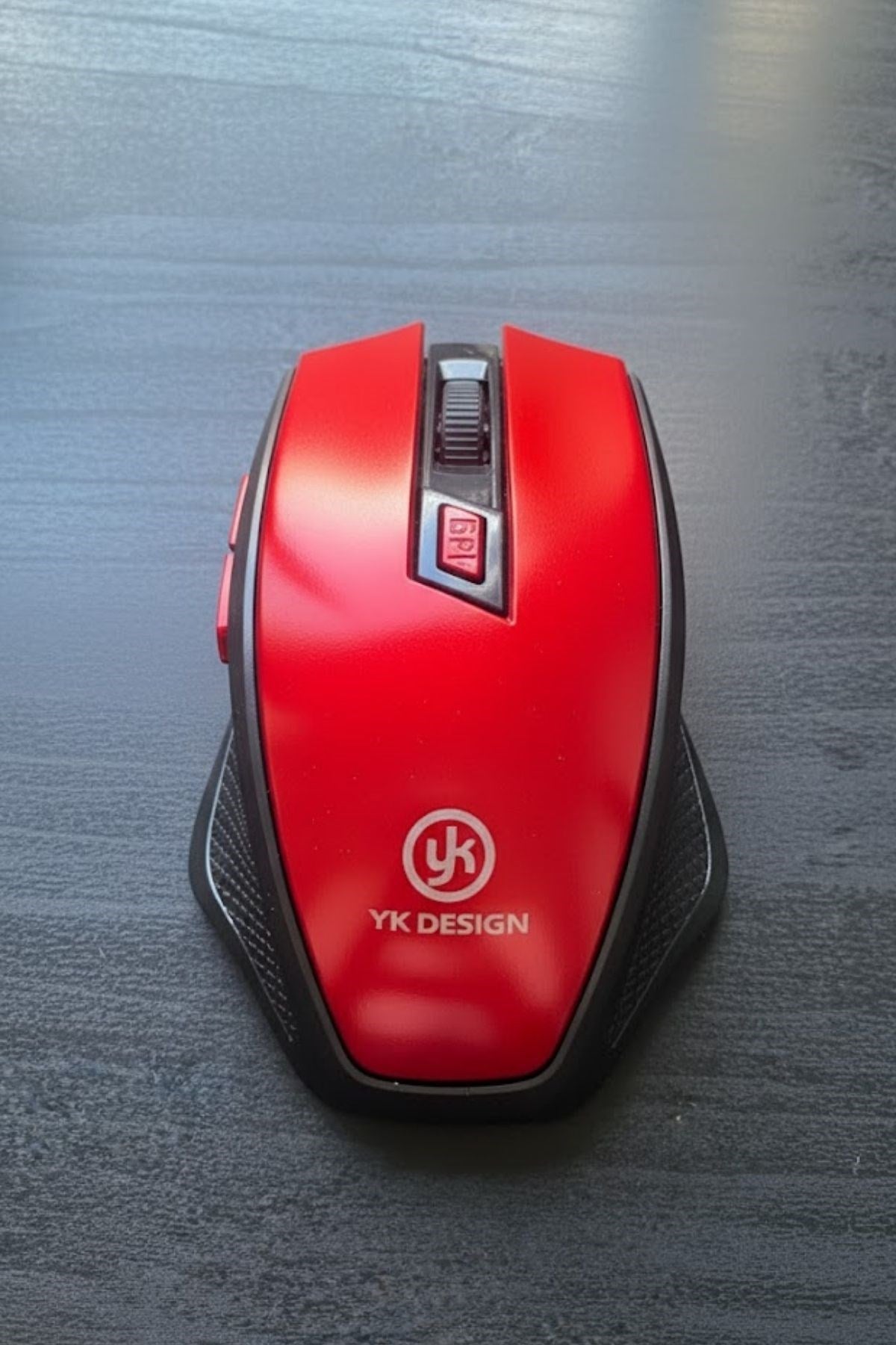 Kırmızı Renkli Baş Parmak Destekli Ergonomik Sessiz Kablosuz Mouse – USB Alıcılı, Ofis ve Oyun İçin Konforlu Bilgisayar Faresi MS6300