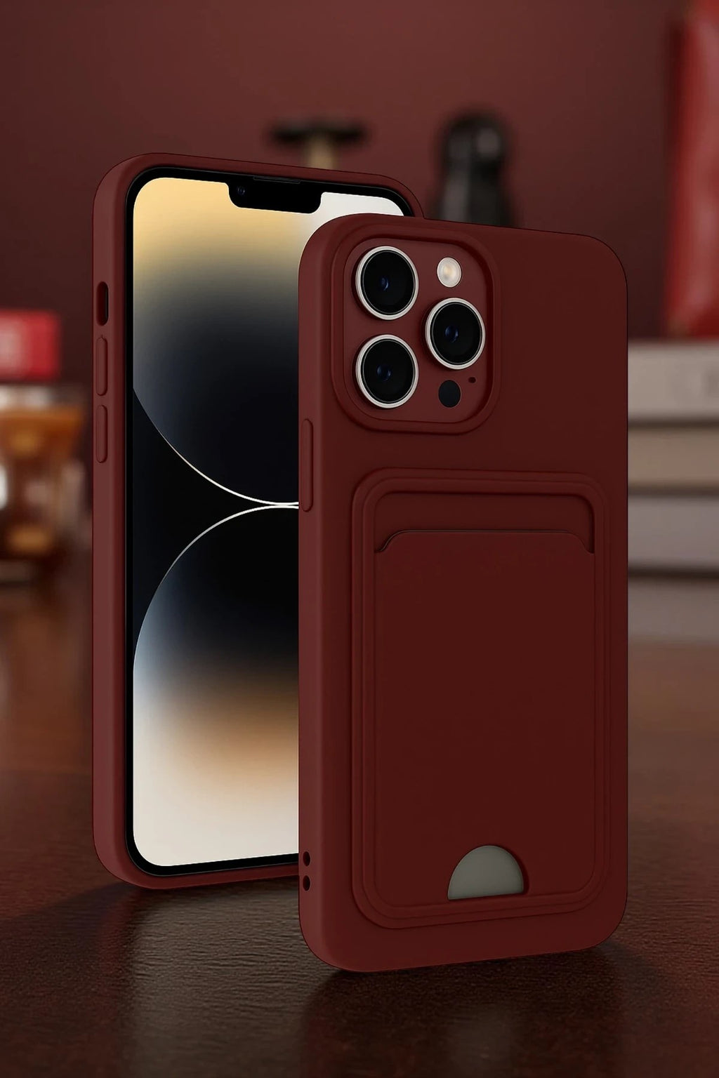 Mey İthalat® iPhone 13 Pro Kılıf Kelvin Kartvizitli Silikon - Lila