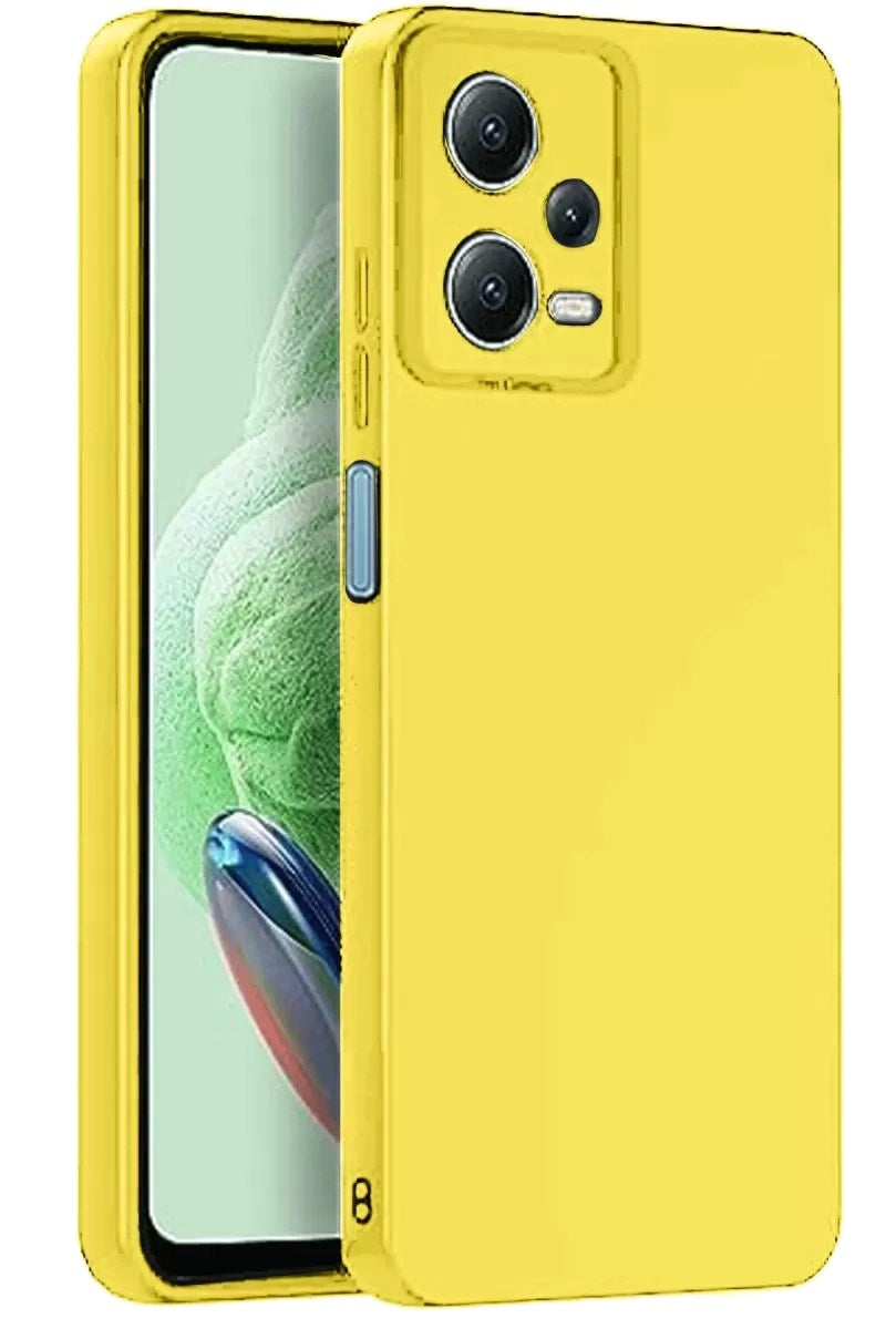Mey İthalat® Redmi Note 12 Pro 5G Kılıf Nano içi Kadife Silikon - Sarı