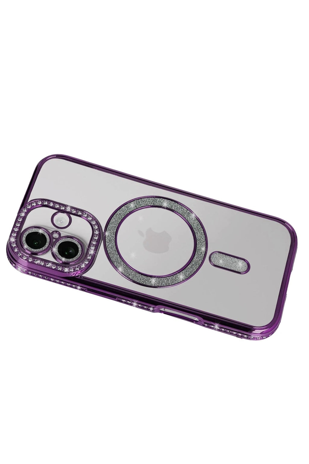 Mey İthalat® iPhone 17 Joke Simli Magneticsafe Kılıf - Derin Mor