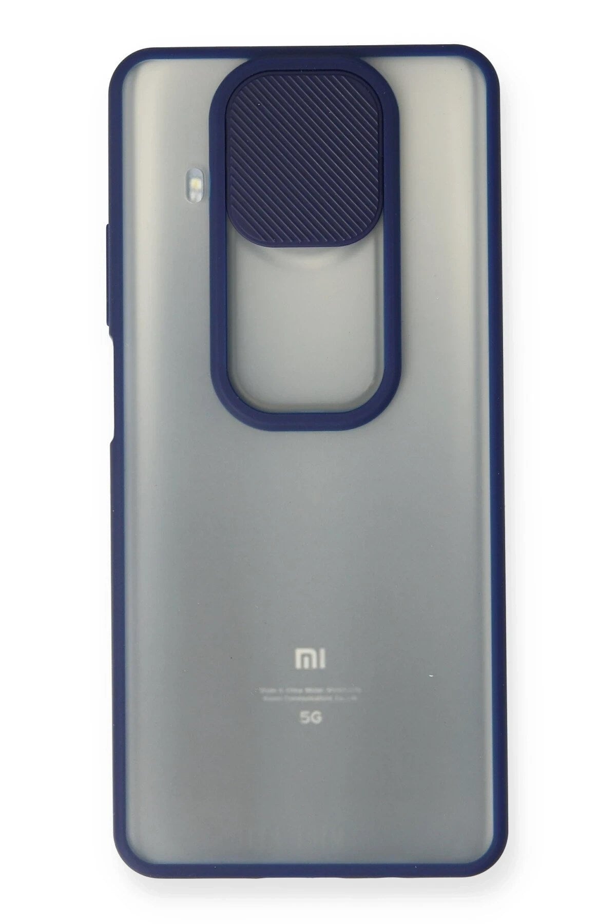 Mey İthalat® Mi 10T Lite Kılıf Palm Buzlu Kamera Sürgülü Silikon - Lacivert