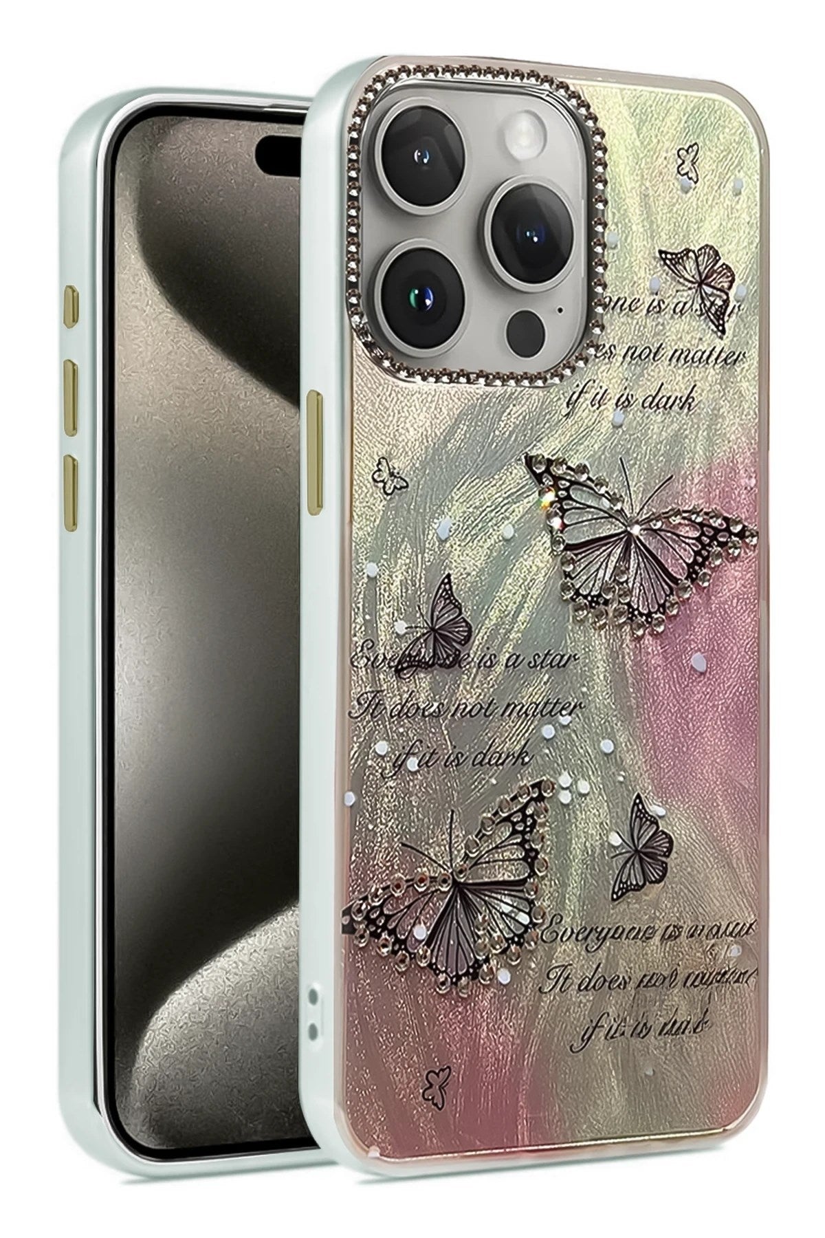 Mey İthalat® iPhone 15 Pro Max Kılıf Blade Aynalı Desenli Kapak - Desen 6