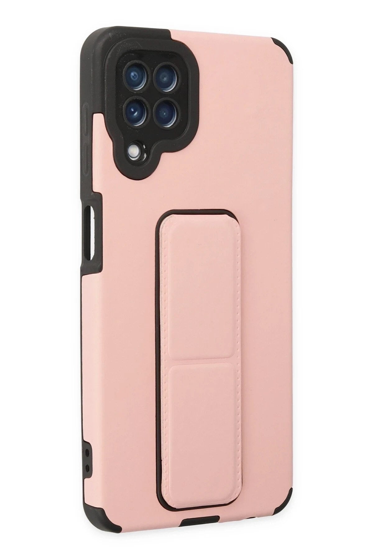 Mey İthalat® Samsung Galaxy A22 Kılıf Mega Standlı Silikon - Pudra