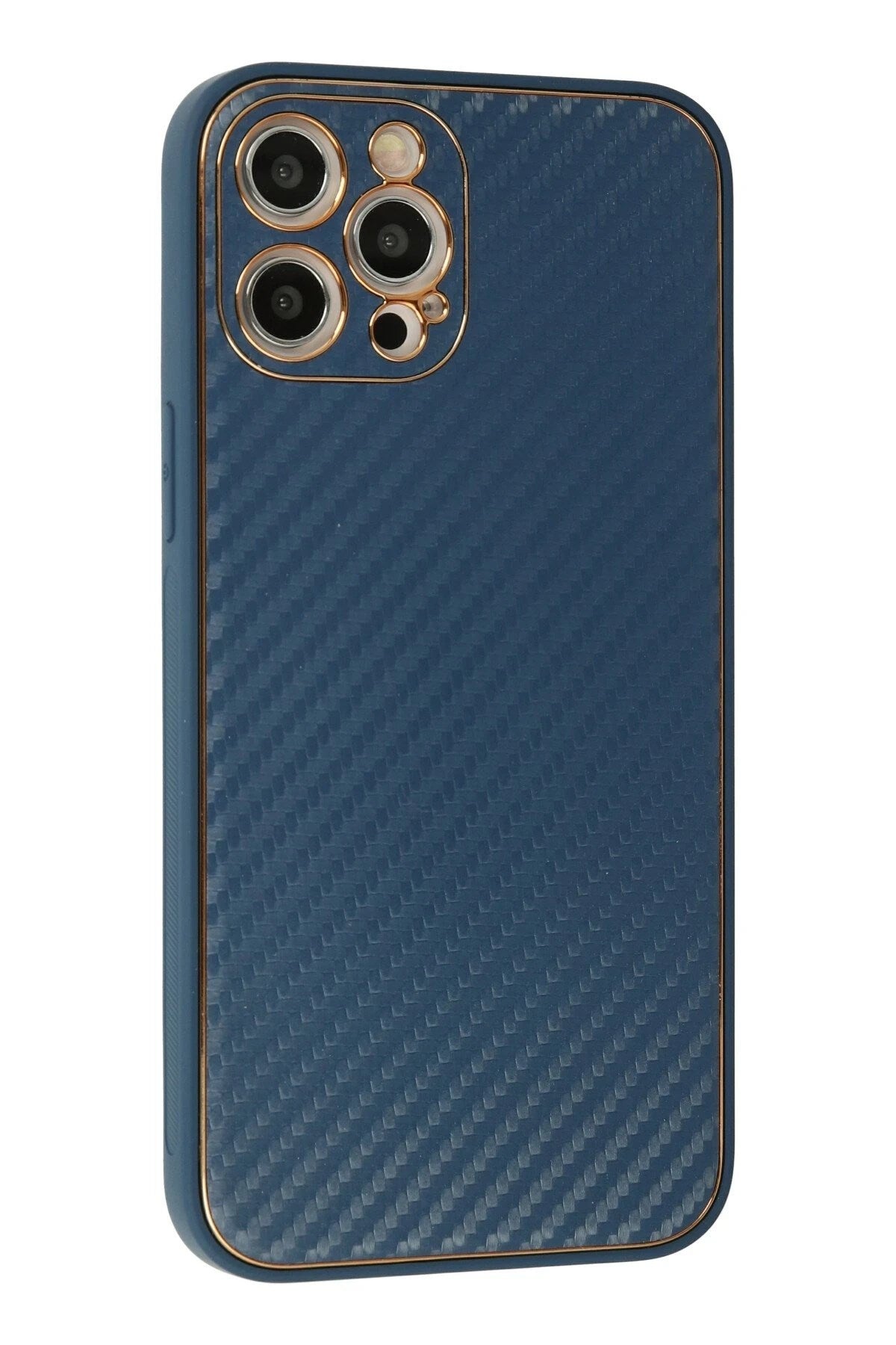 Mey İthalat® iPhone 12 Pro Max Kılıf Coco Karbon Silikon - Mavi