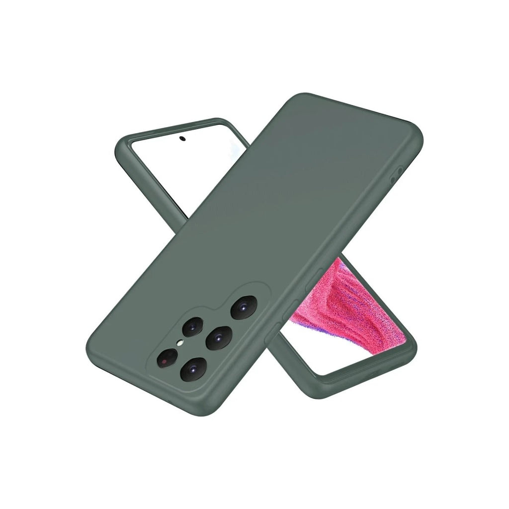 Mey İthalat® Samsung Galaxy S25 Ultra Kılıf First Silikon - Koyu Yeşil