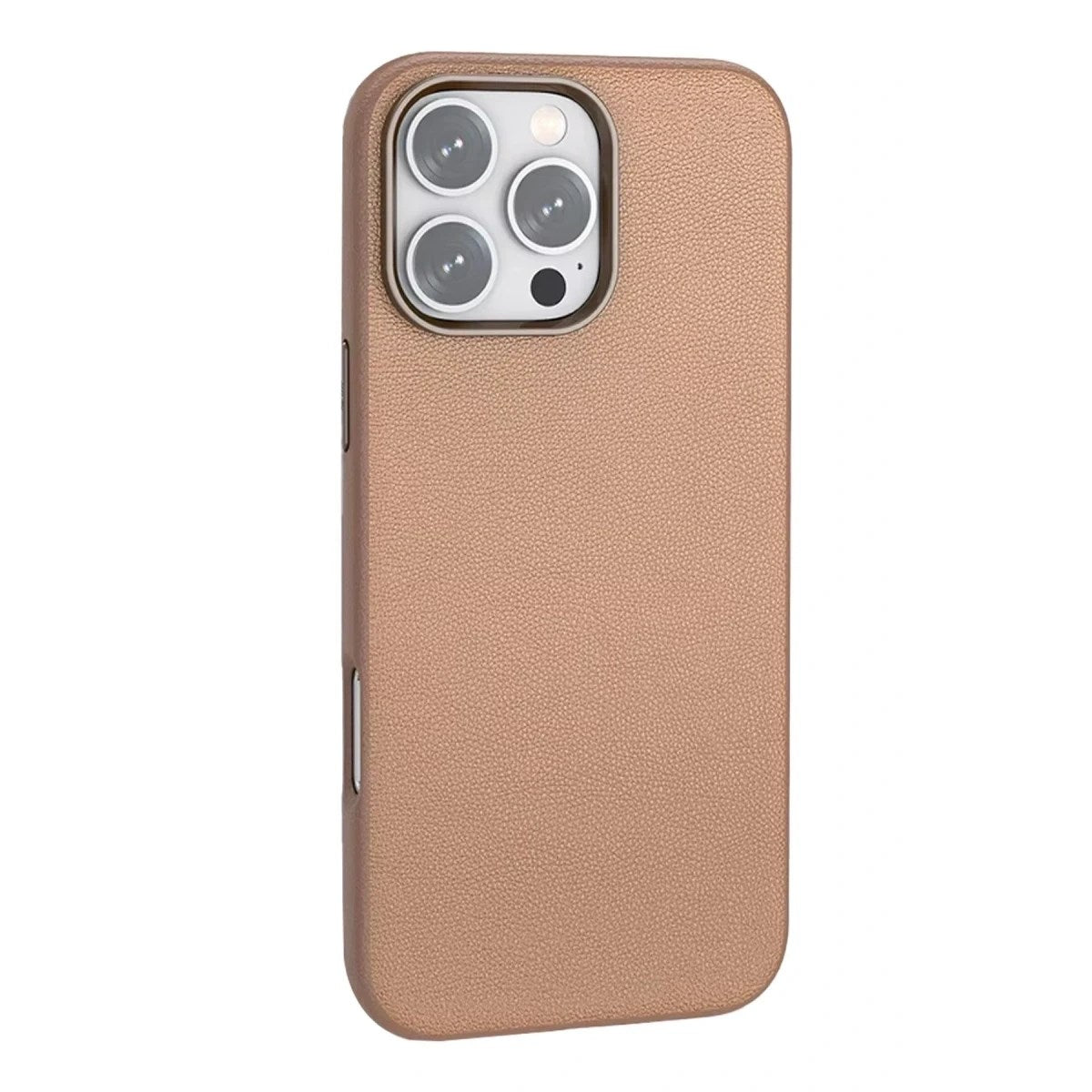 Mey İthalat® iPhone 16 Pro Wonder Deri Magsafe Kapak - Bronz