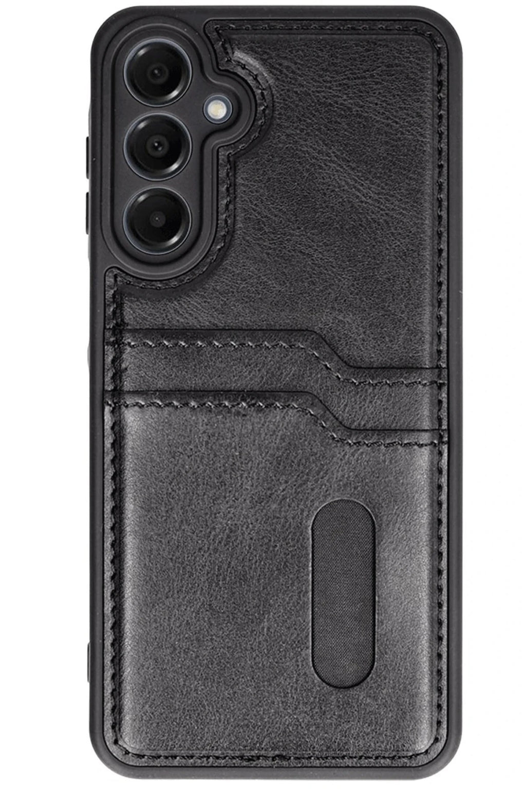 Mey İthalat® Samsung Galaxy A16 5G Kılıf Sara Kartvizitli Deri Kılıf - Siyah