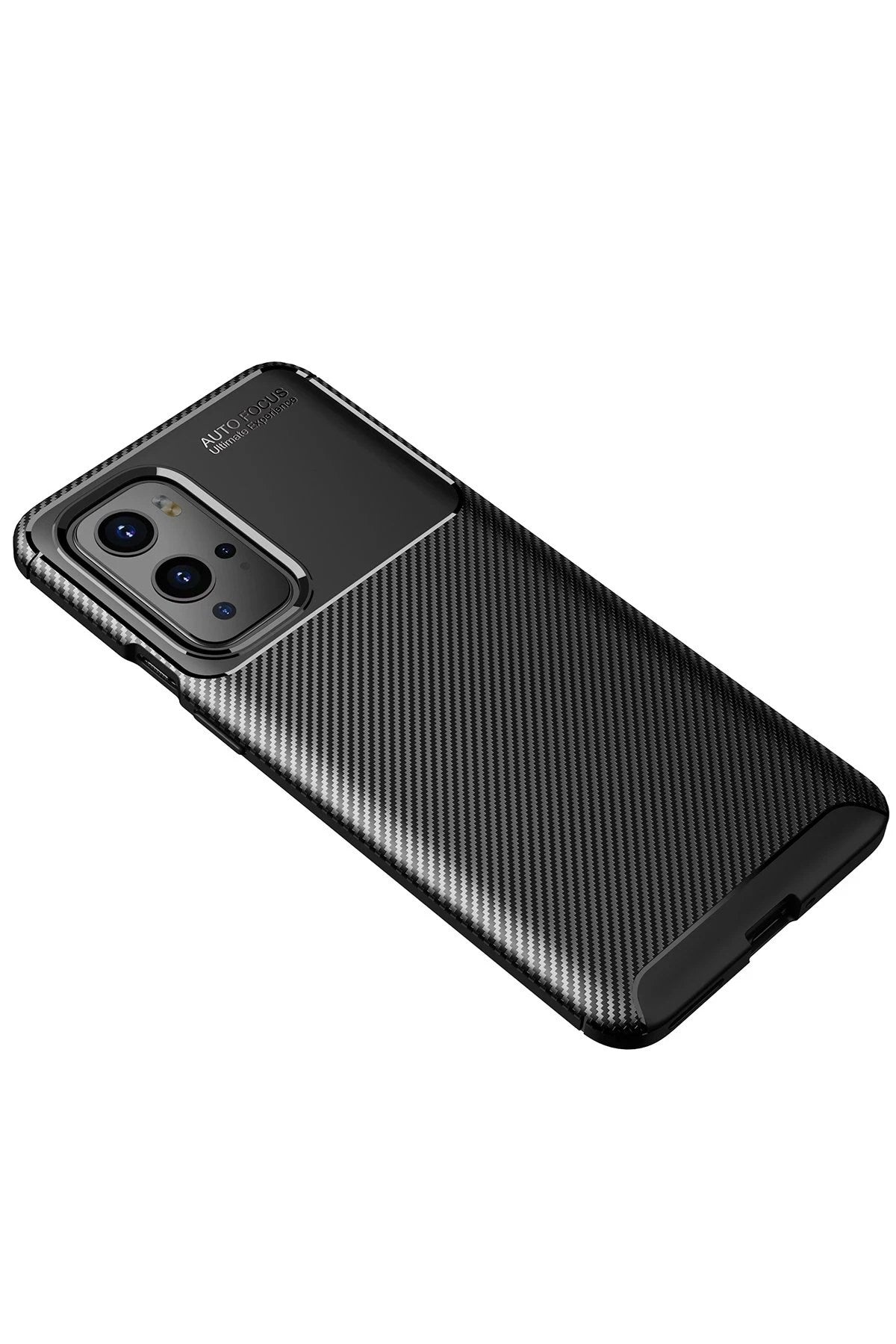 Mey İthalat® One Plus 9 Pro Kılıf Auto Focus Karbon Kapak - Siyah