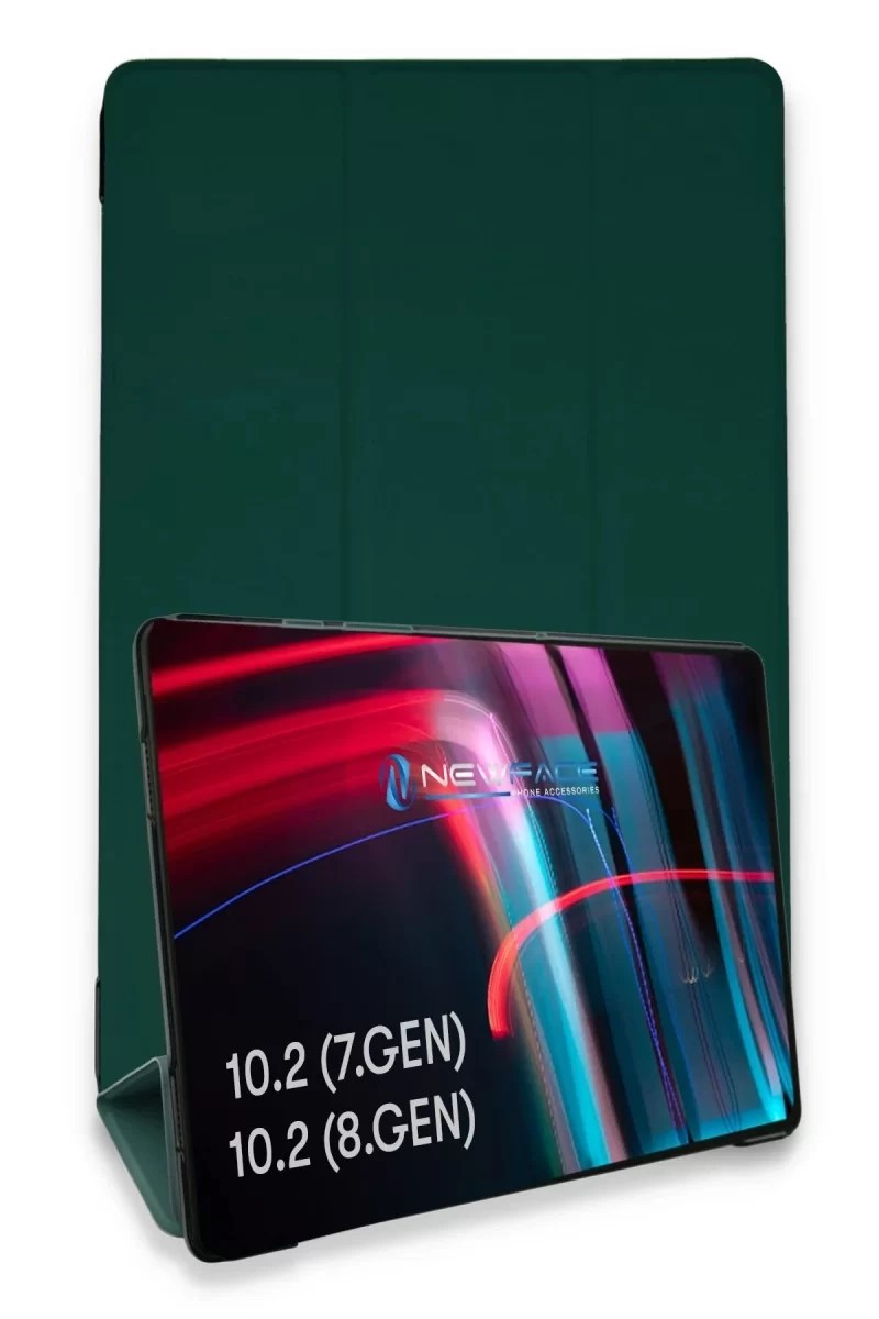 Mey İthalat® iPad 10.2 (7.nesil) Kılıf Tablet Smart Kılıf - Koyu Yeşil