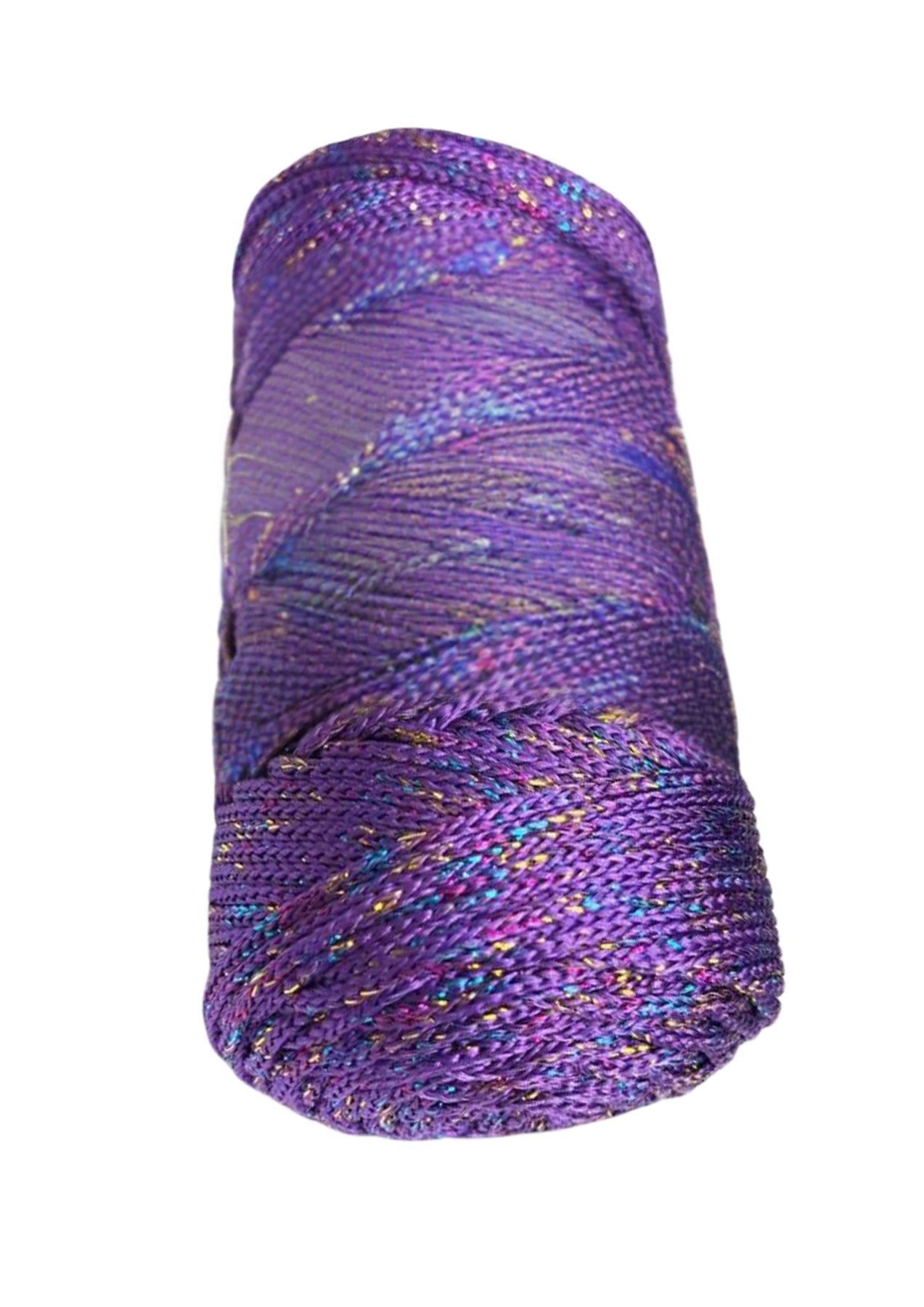 Makrome İpi 3mm Polyester Mor Simli