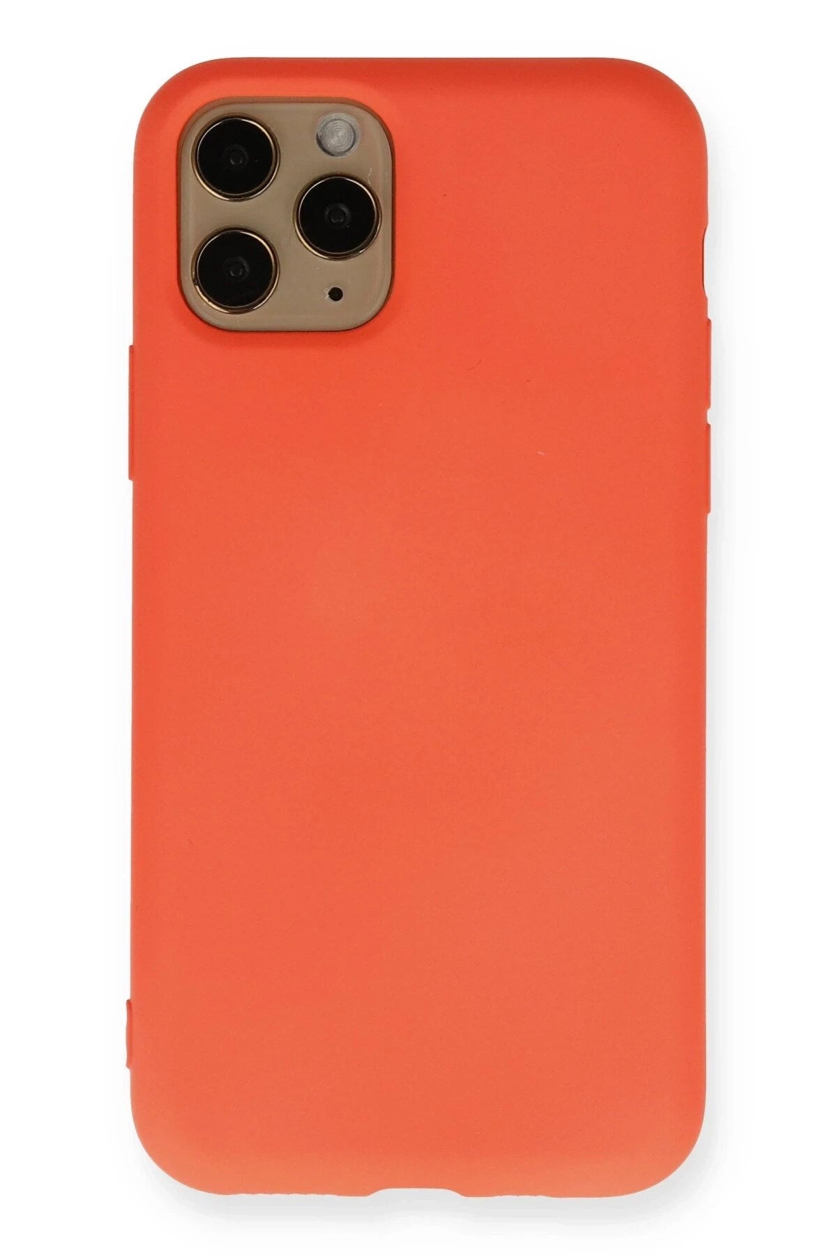 Mey İthalat® iPhone 11 Pro Kılıf Nano içi Kadife Silikon - Turuncu