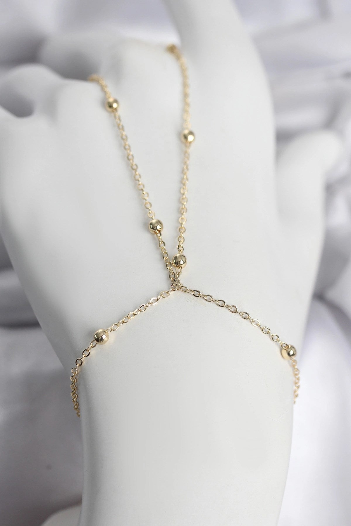 Mey İthalat® 316L Çelik Gold Renk Top Zincirli Kadın Şahmeran