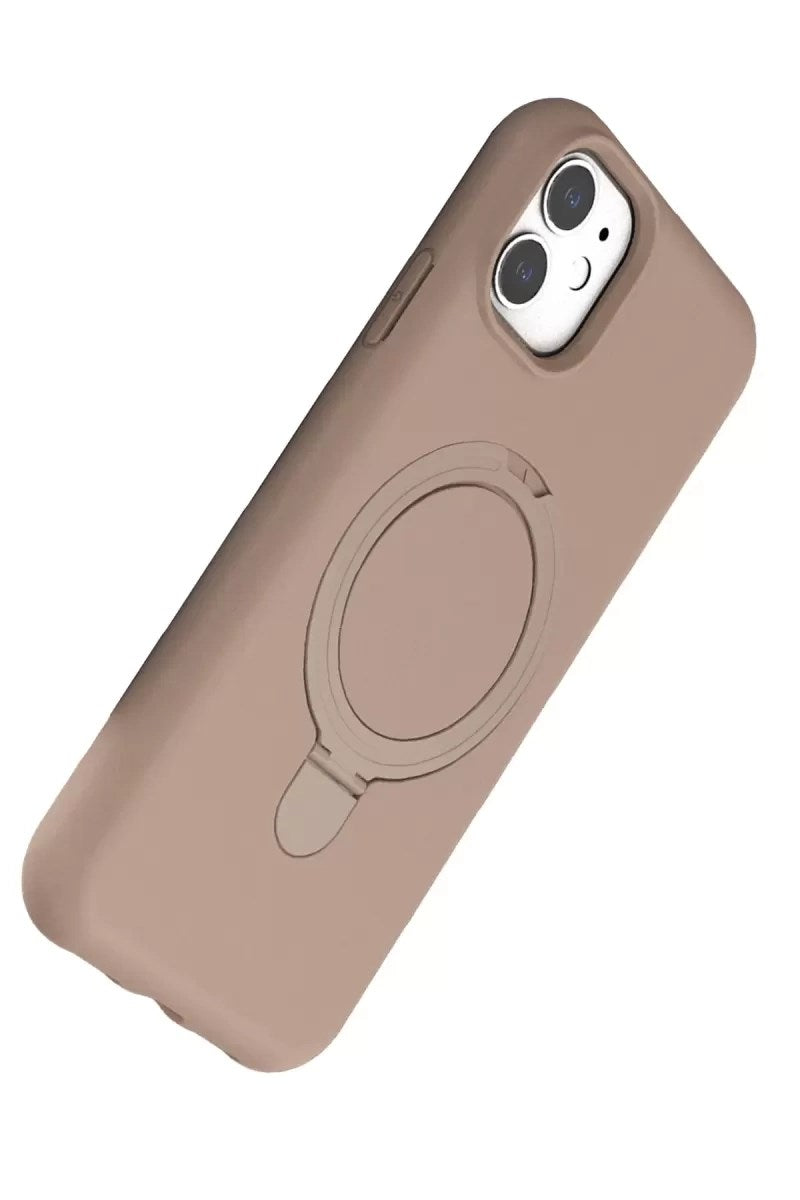 Mey İthalat® iPhone 11 Regal Magsafe Standlı Kapak - Çöl Titanyum