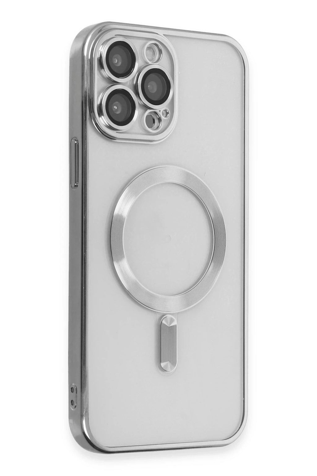Mey İthalat® iPhone 15 Pro Kılıf Kross Magneticsafe Kapak - Gümüş