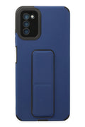 Mey İthalat® Samsung Galaxy A03S Kılıf Mega Standlı Silikon - Mavi