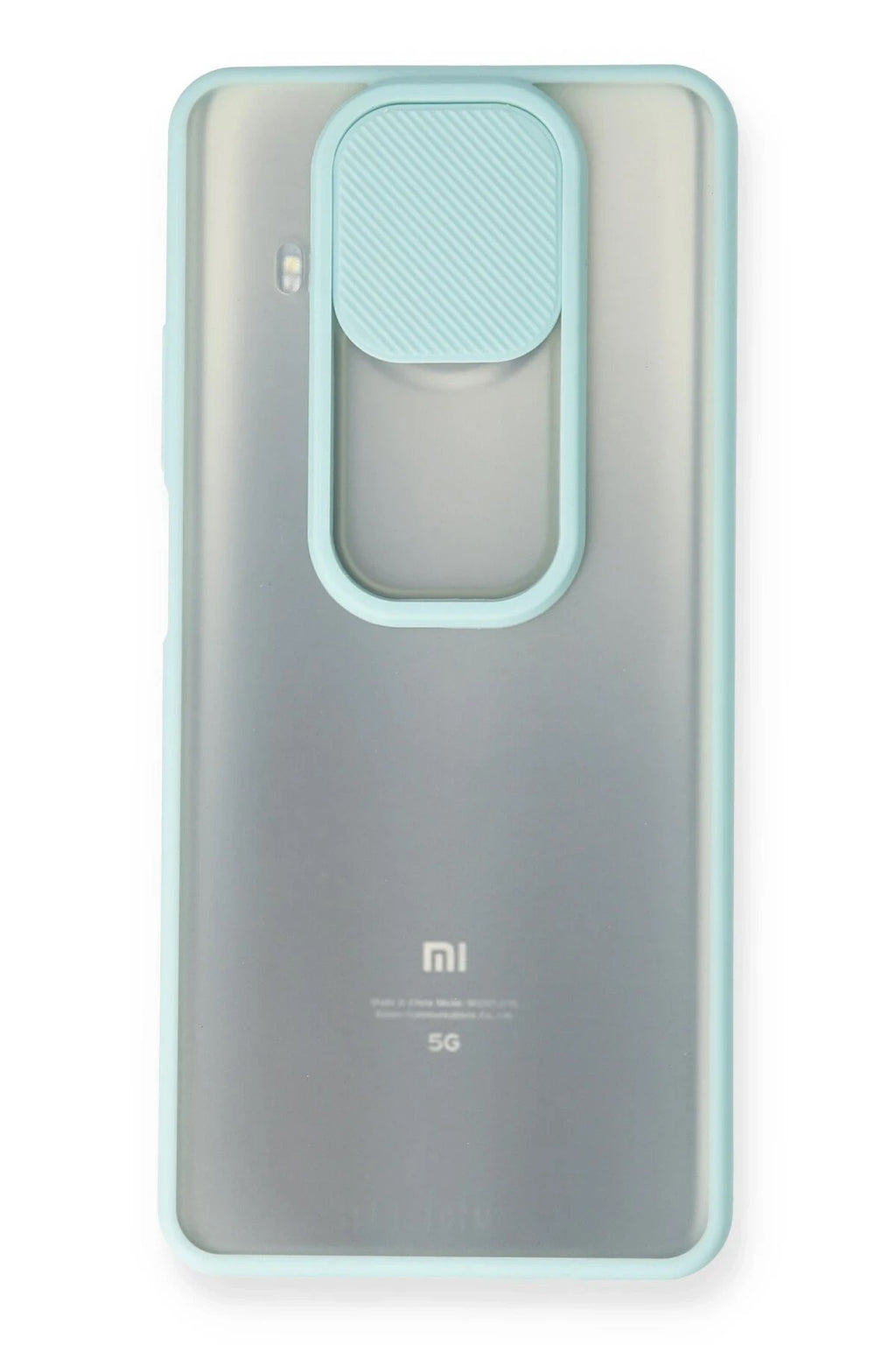 Mey İthalat® Mi 10T Lite Kılıf Palm Buzlu Kamera Sürgülü Silikon - Turkuaz