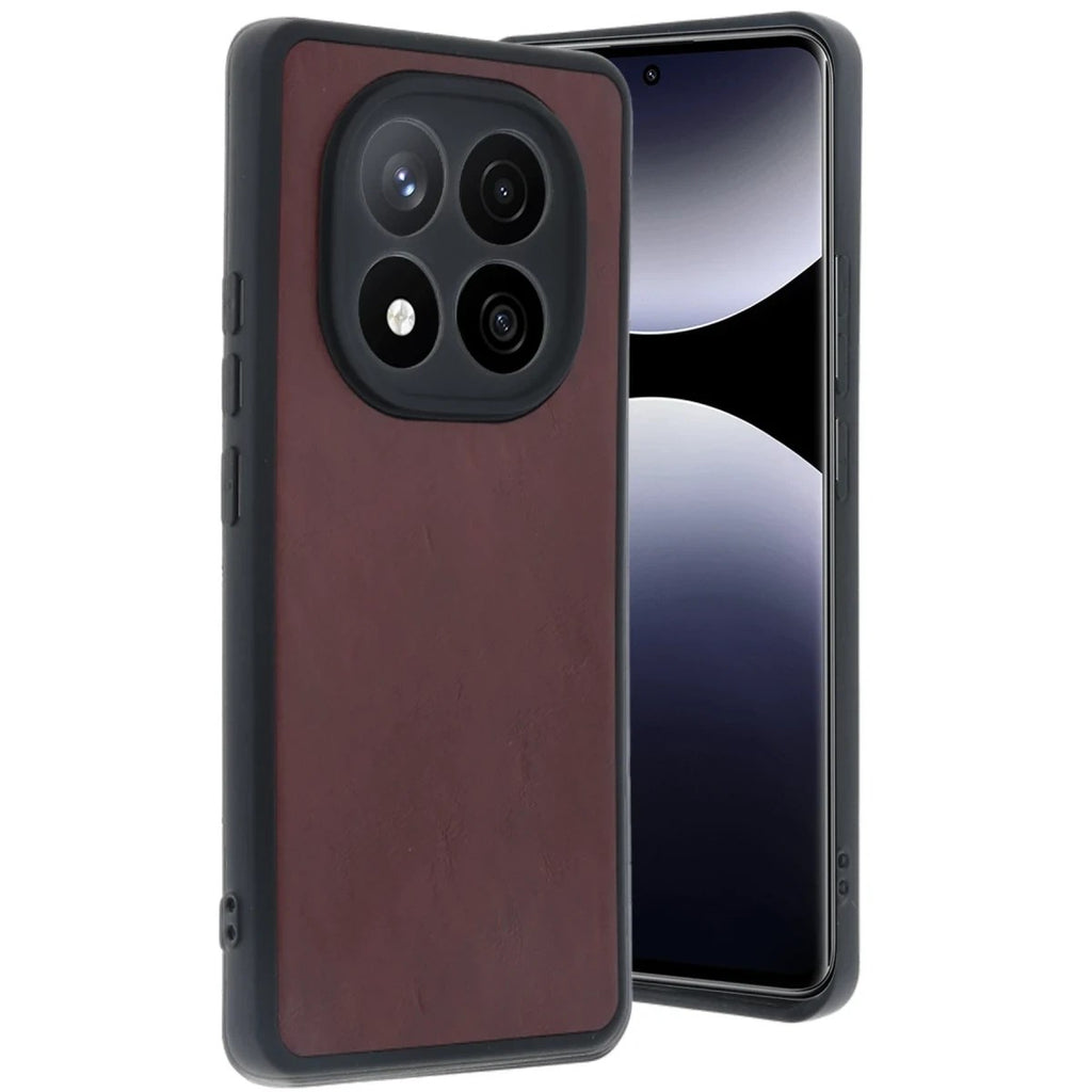 Mey İthalat® Redmi Note 14 Pro 4G Kılıf Aras Deri Kapak - Bordo
