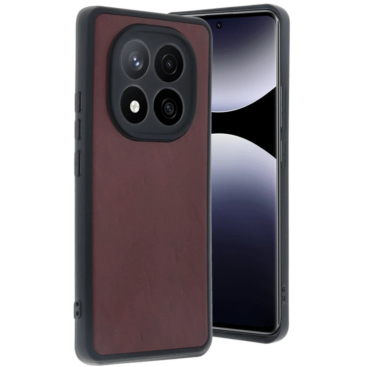 Mey İthalat® Redmi Note 14 Pro 4G Kılıf Aras Deri Kapak - Bordo