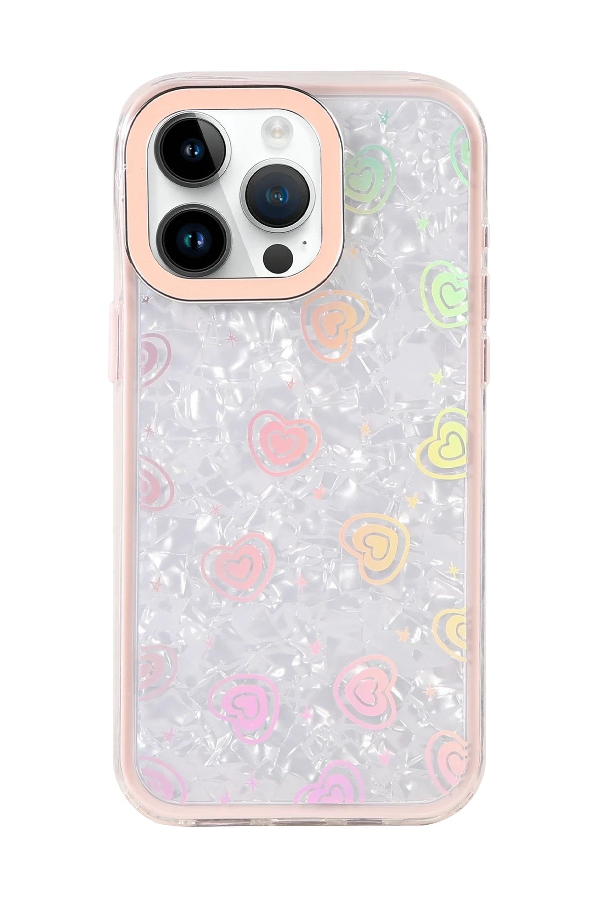 Mey İthalat® iPhone 15 Pro Max Lumi Desenli Kapak - Pembe
