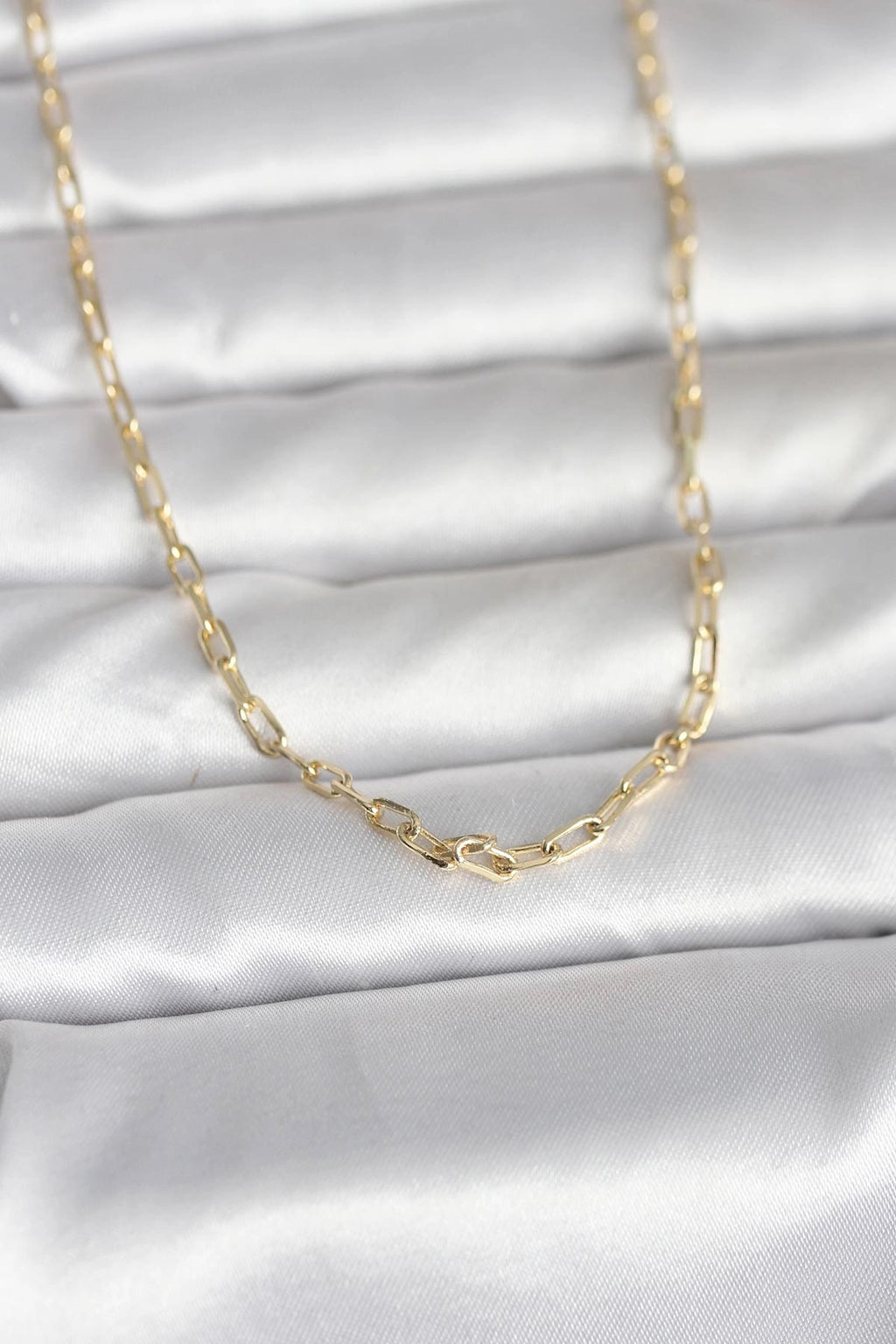 Mey İthalat® CM 14K Gold Renk Ataç Zincir Model 60 cm Kadın Kolye