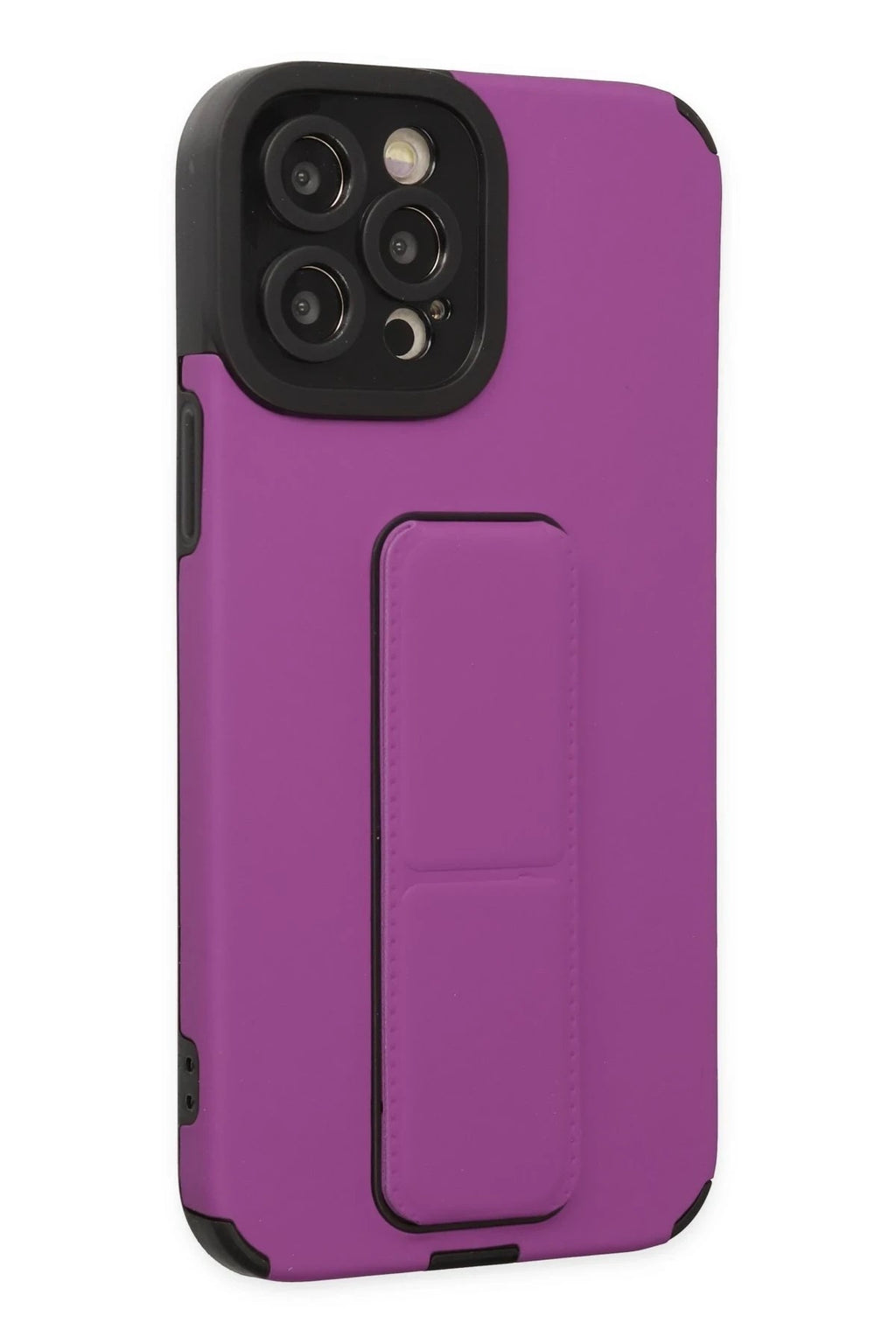 Mey İthalat® iPhone 12 Pro Max Kılıf Mega Standlı Silikon - Mor