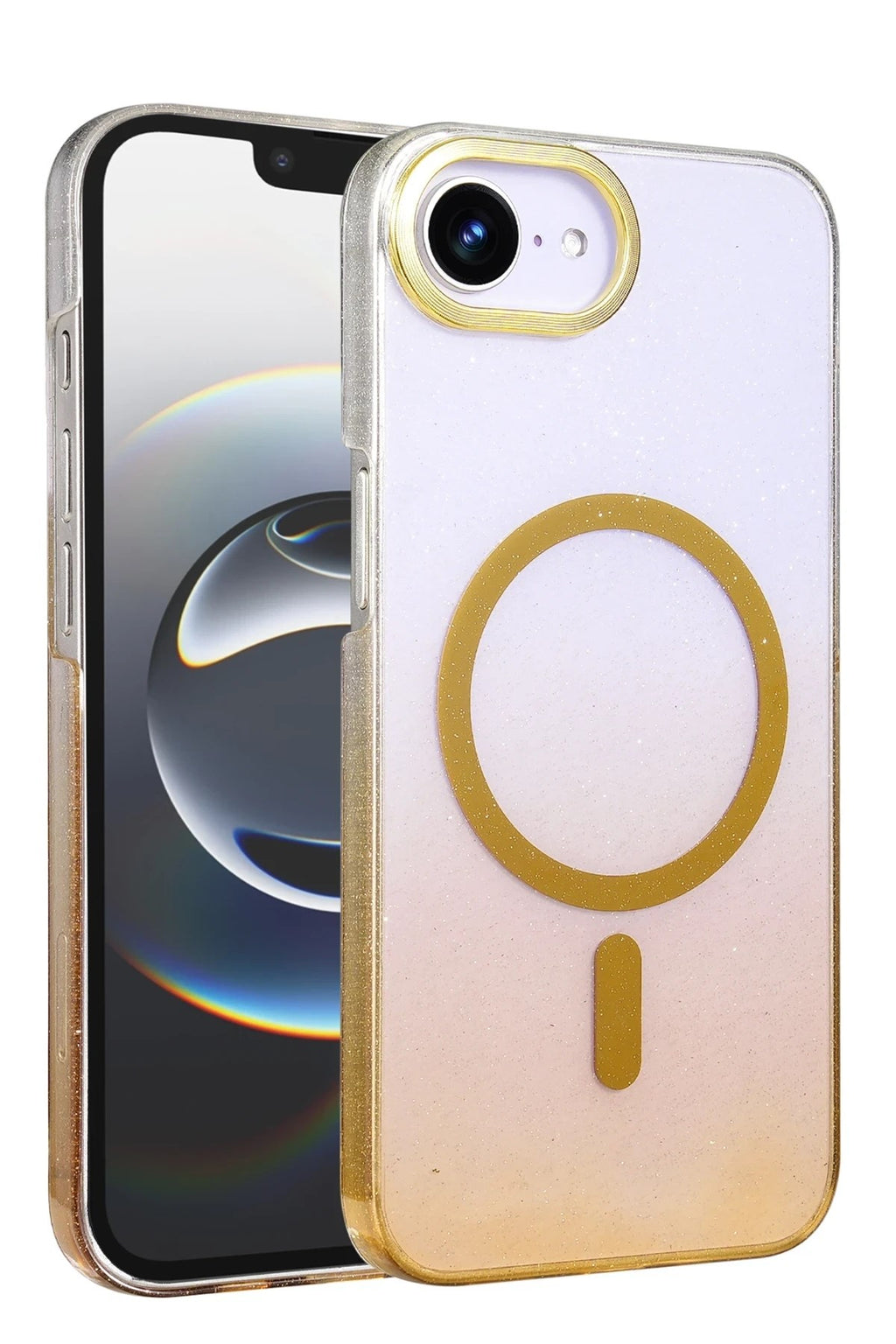 Mey İthalat® iPhone 16E Glossy Magsafe Kapak - Çöl Titanyum