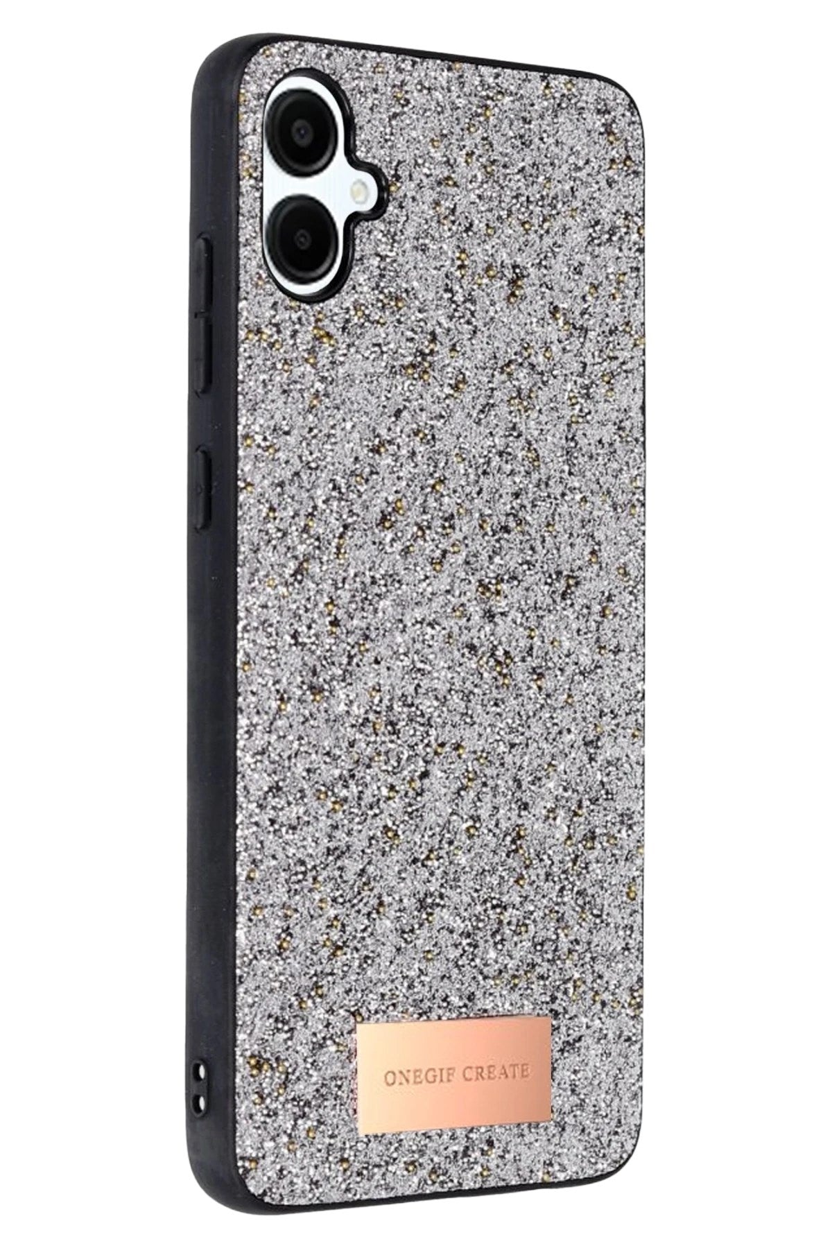Mey İthalat® Samsung Galaxy A06 Bright Simli Kapak - Gümüş