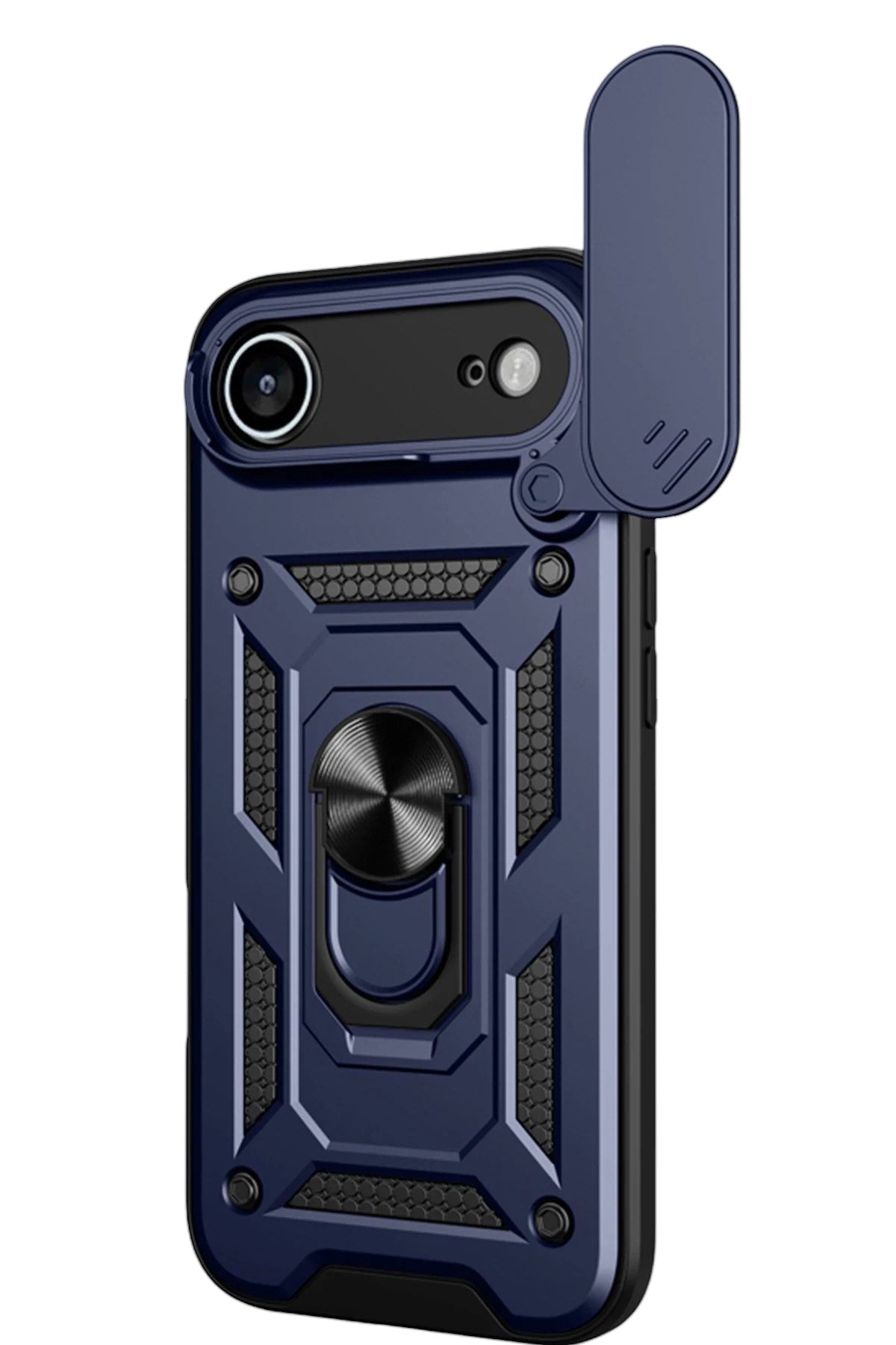 Mey İthalat® iPhone 17 Air Pars Lens Yüzüklü Silikon - Lacivert