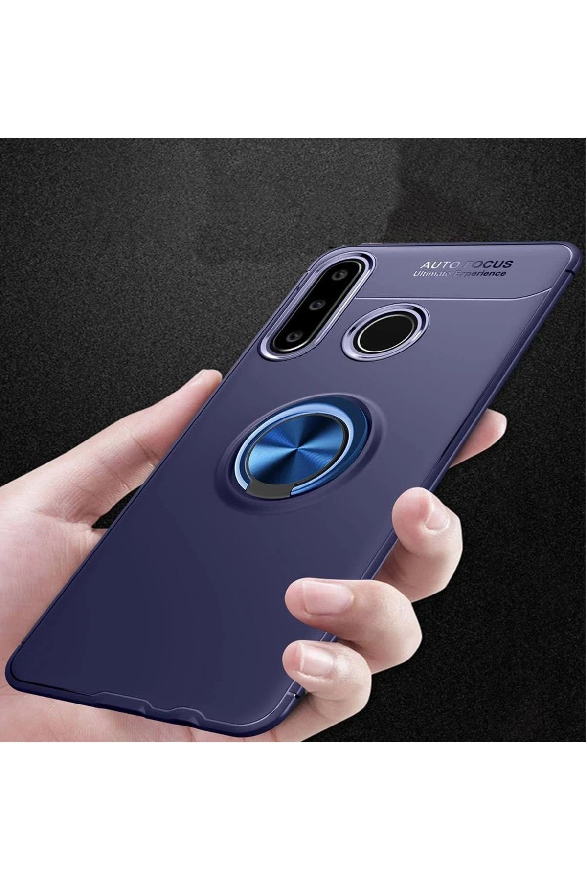 Mey İthalat® Huawei Y6P Kılıf Range Yüzüklü Silikon - Mavi
