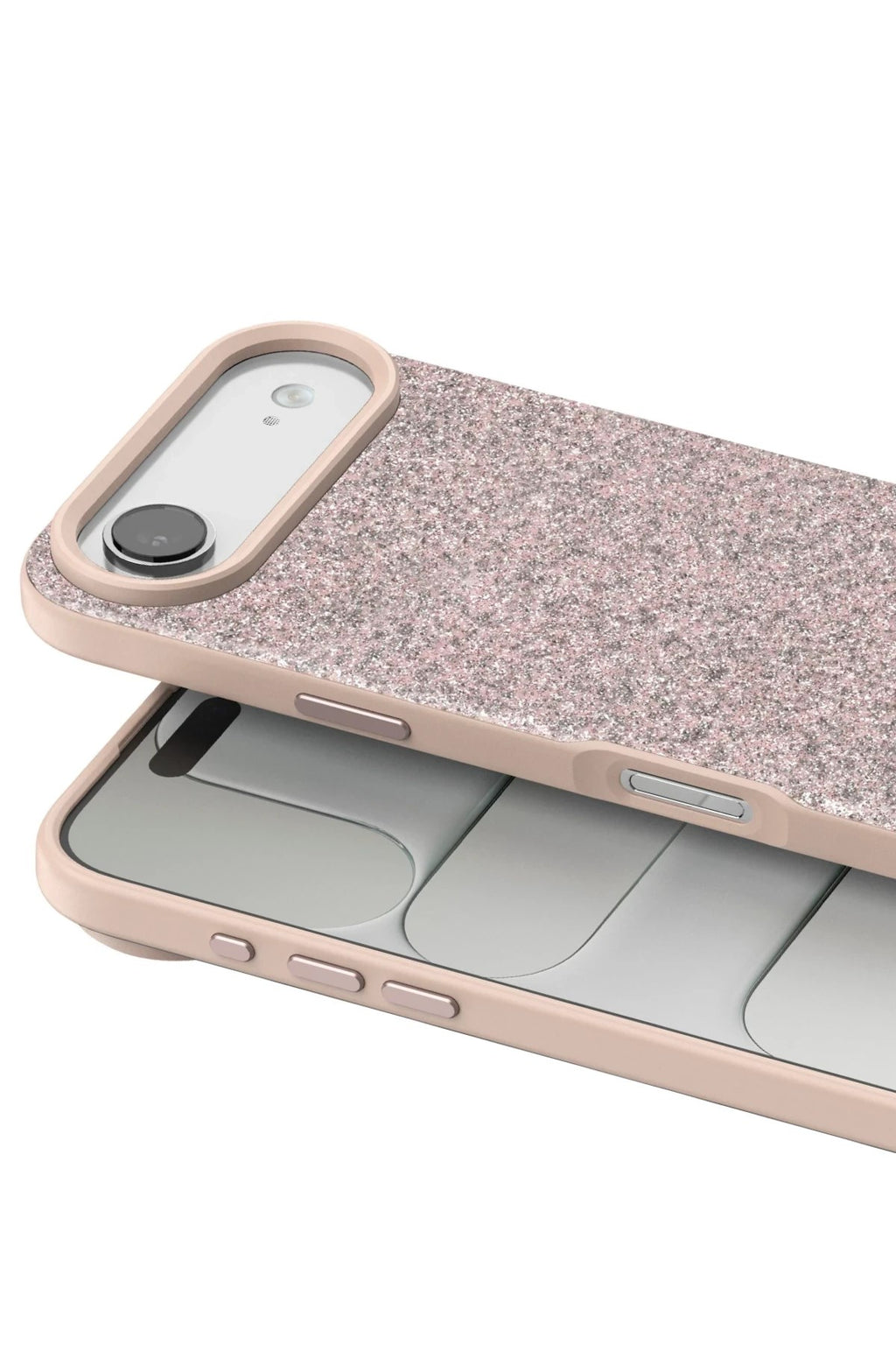 Mey İthalat® iPhone 17 Air Bright Simli Kapak - Pembe